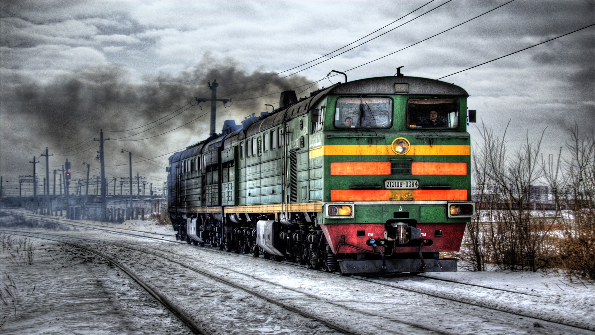 General 1920x1080 train snow vehicle numbers smoke