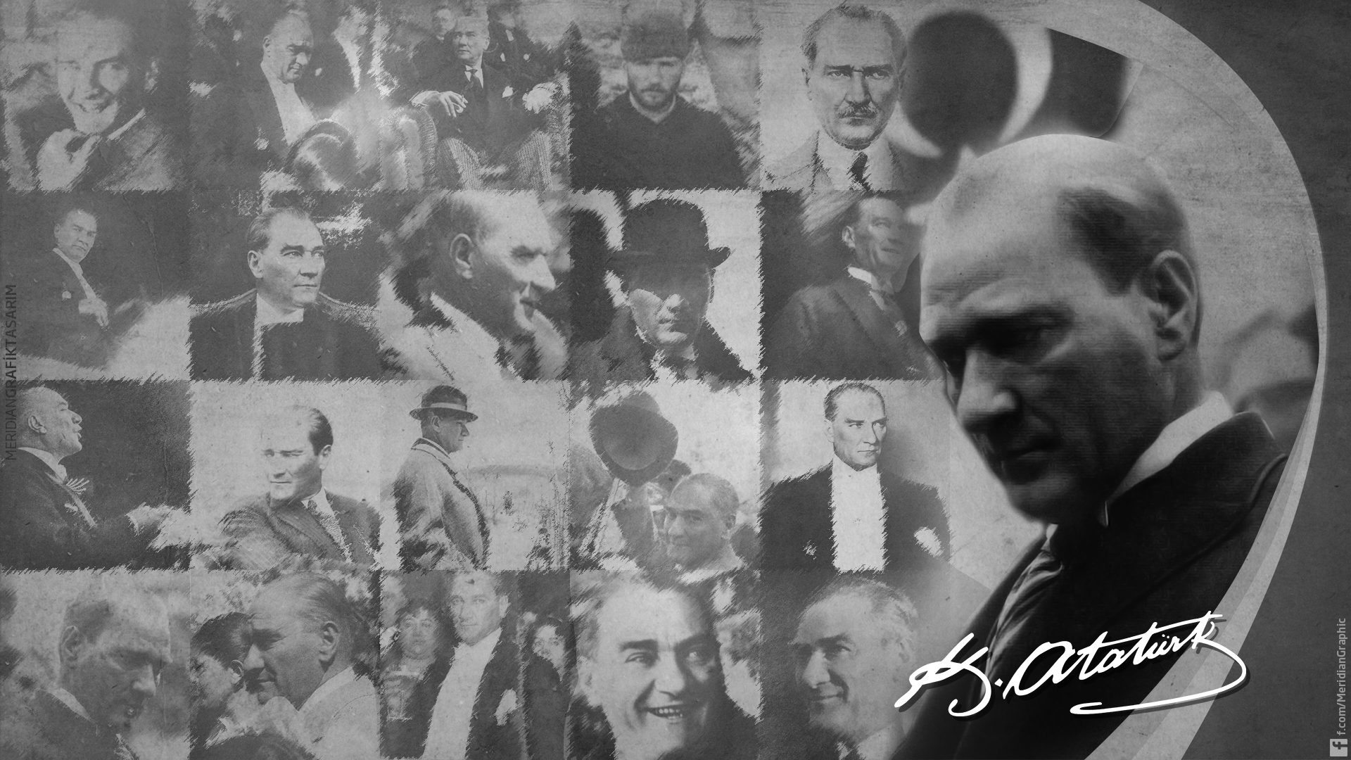 People 1920x1080 Mustafa Kemal Atatürk men monochrome political figure Turkish