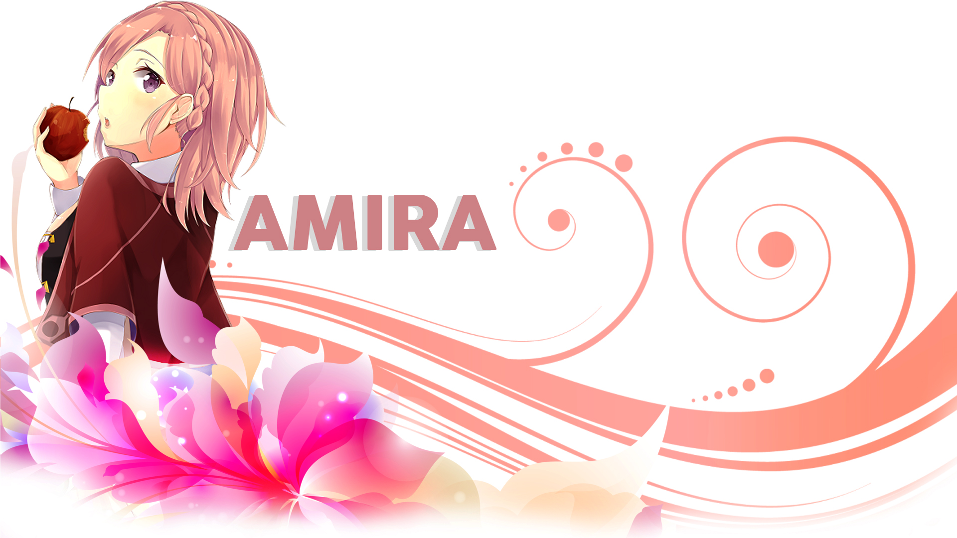 Anime 1920x1080 anime anime girls Shingeki no Bahamut Amira apples