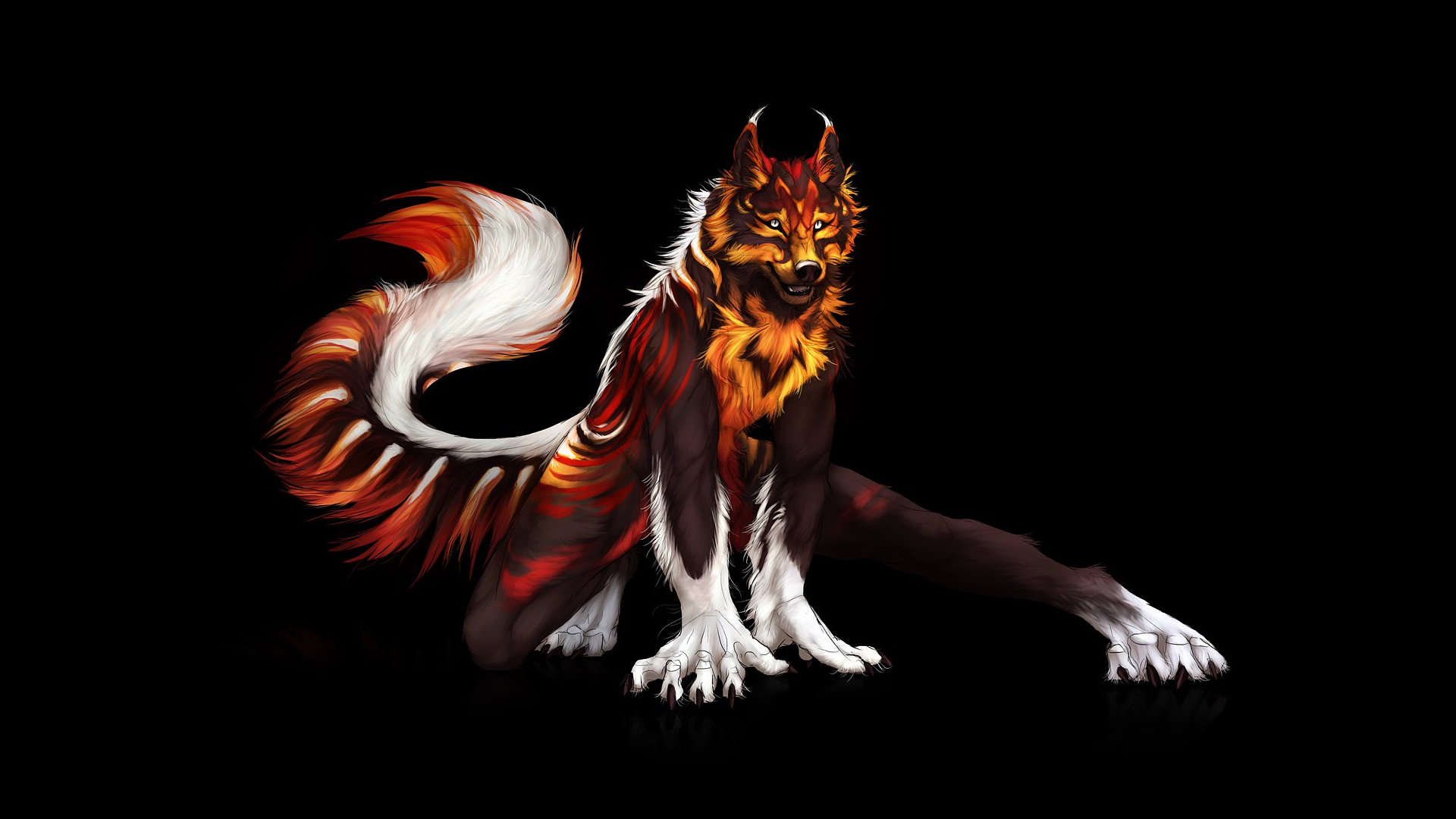 General 1920x1080 furry Anthro black background simple background