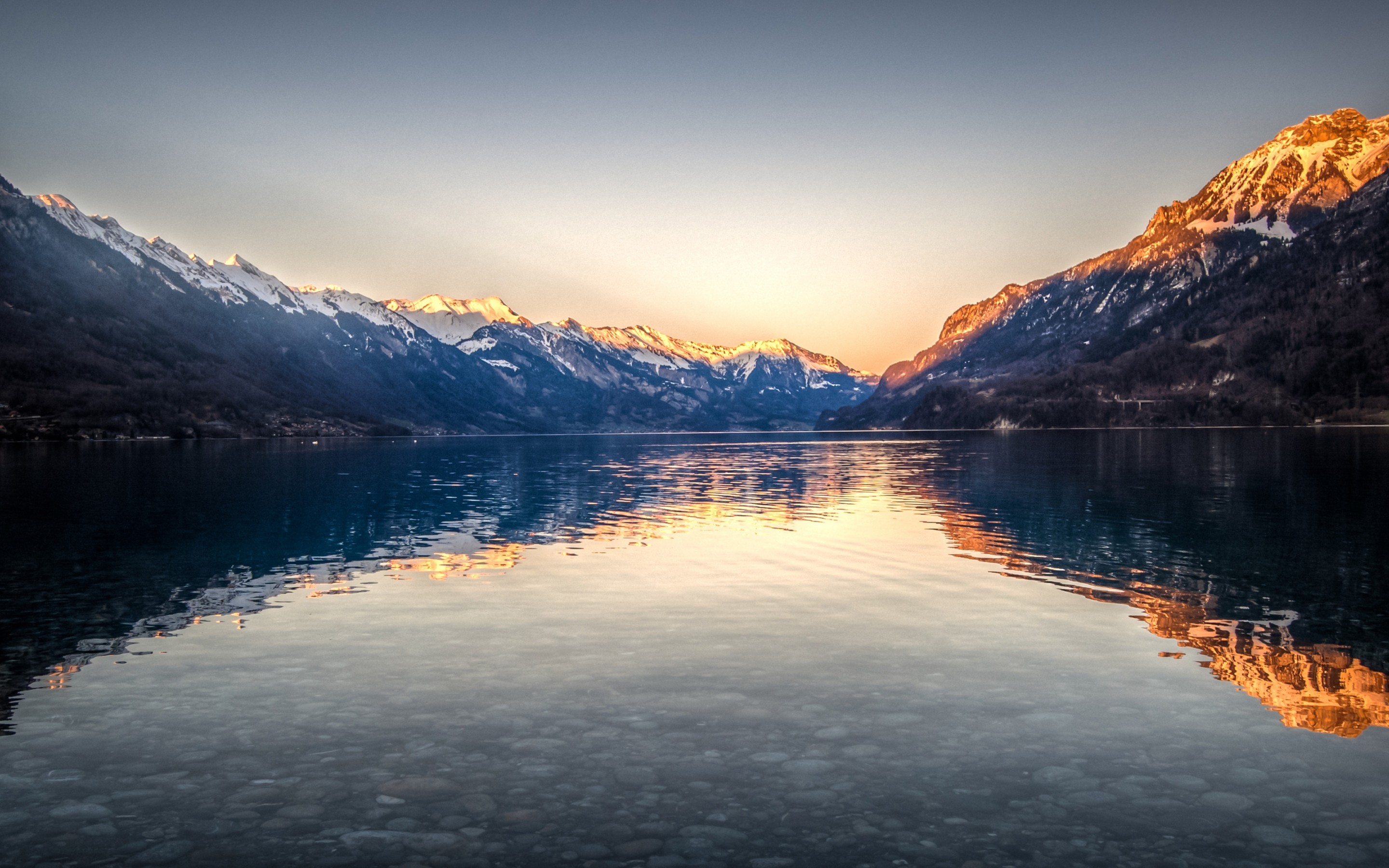 General 2880x1800 Lake Brienz Switzerland landscape reflection nature