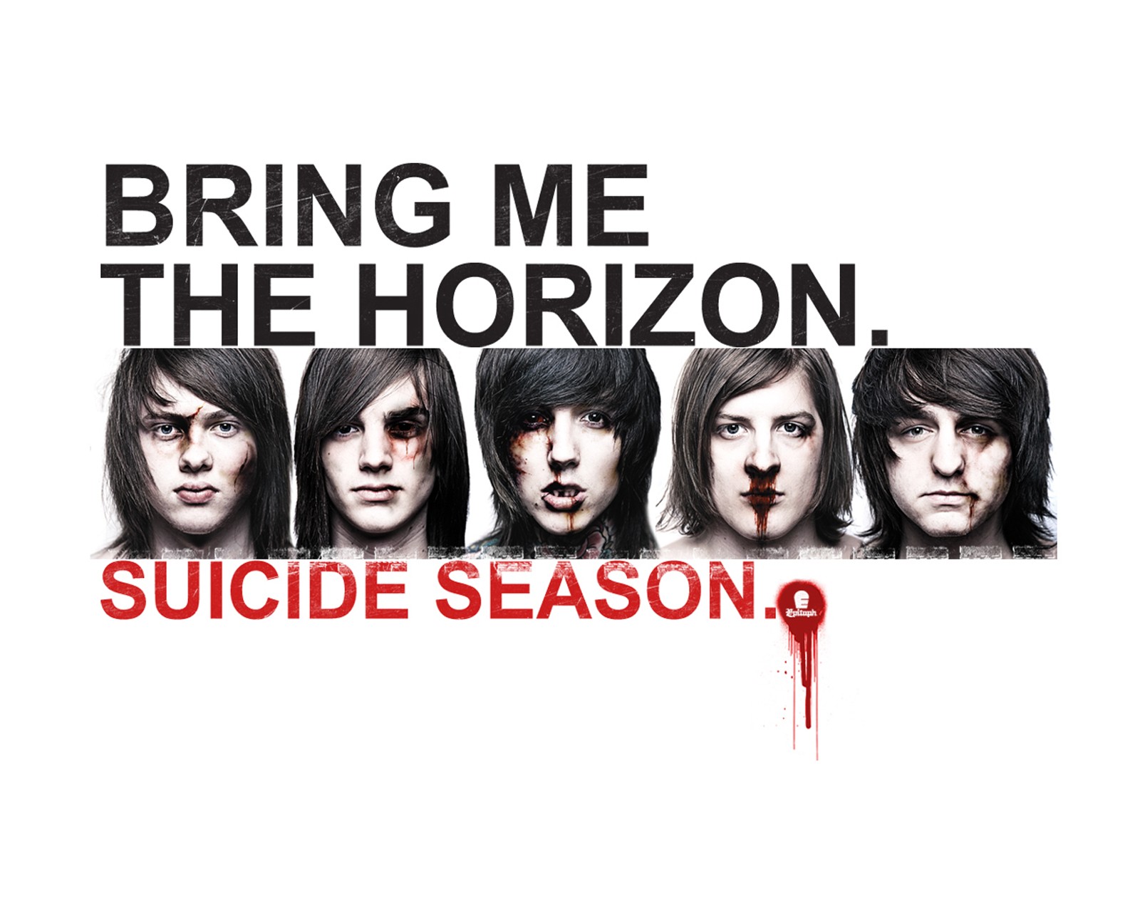 People 1600x1280 Bring Me the Horizon metalcore simple background blood band music men white background