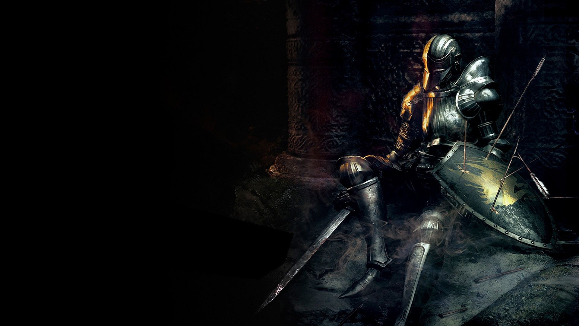 General 1920x1080 Dark Souls knight video game art video games dark Demon's Souls fantasy art fantasy armor sword weapon shield armor dead