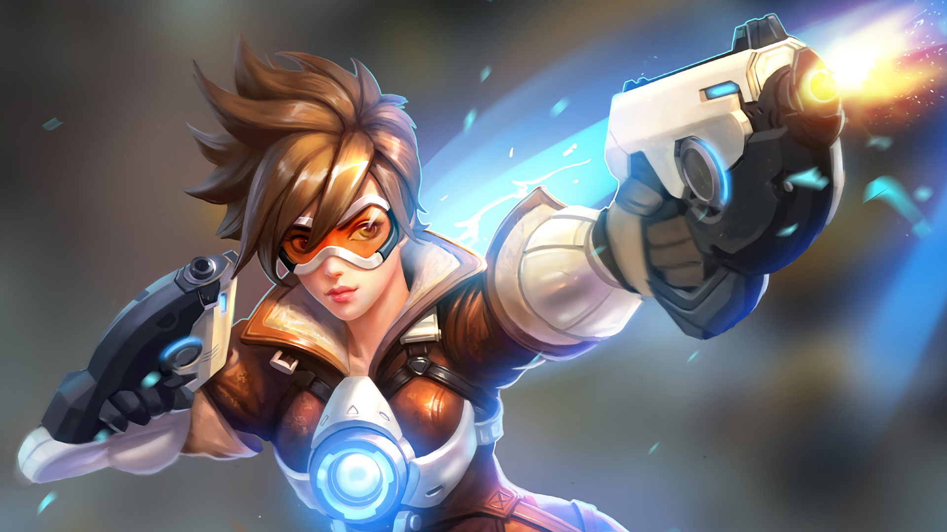 General 1920x1080 Tracer (Overwatch) Overwatch video game girls PC gaming girls with guns goggles video game characters
