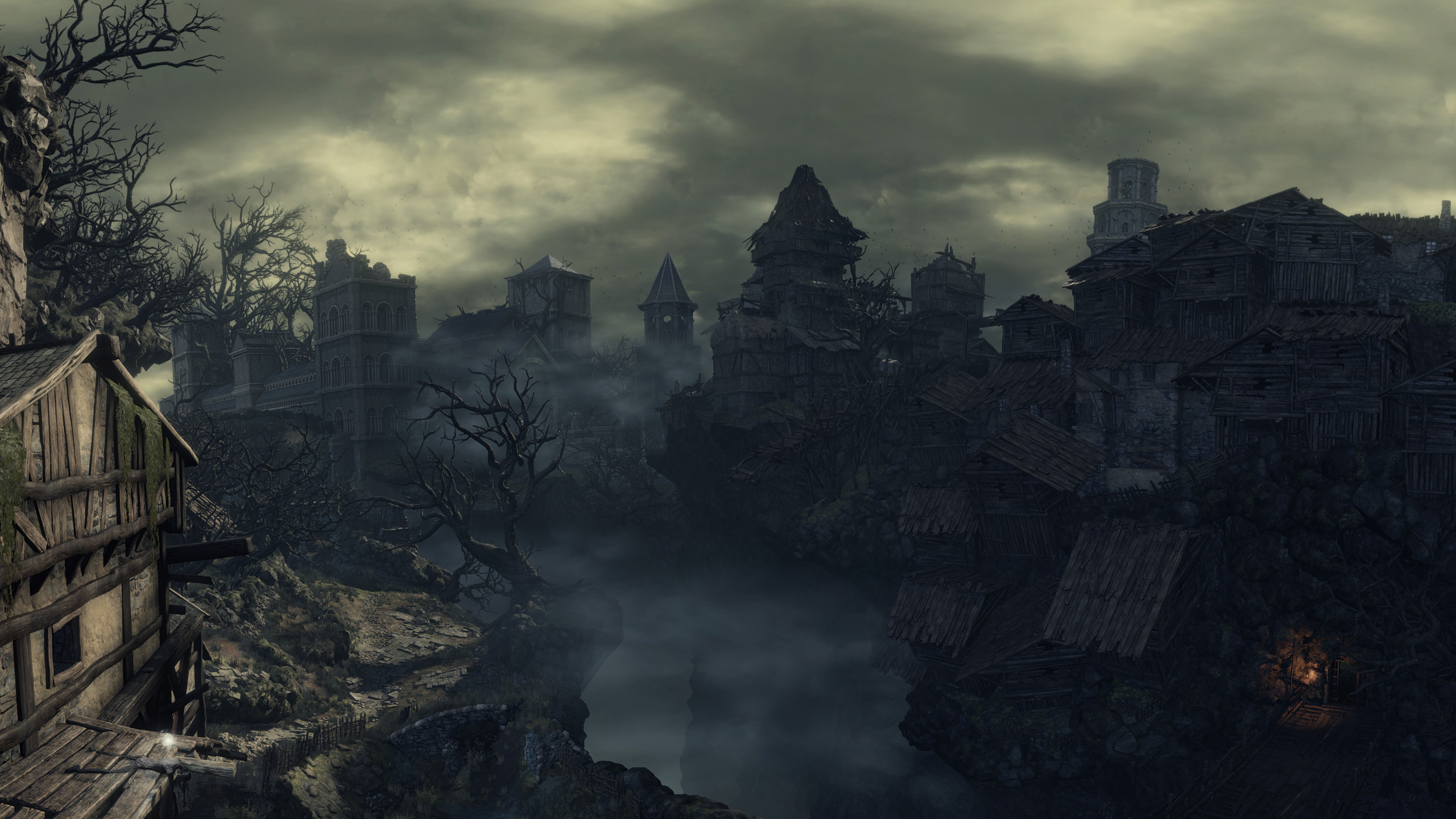 General 2560x1440 Dark Souls III video games Undead Settlement From Software screen shot