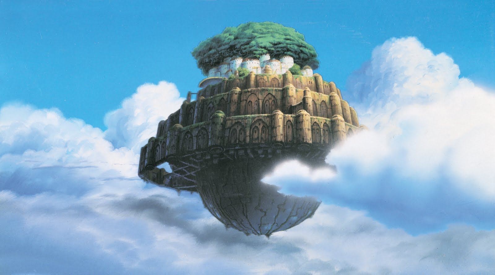 Anime 1600x889 Castle in the Sky anime Studio Ghibli movies sky