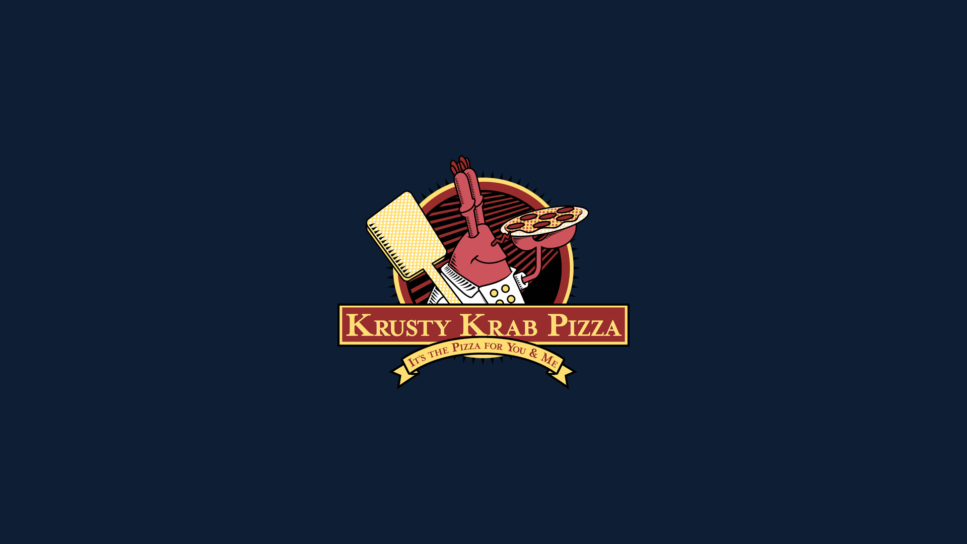 General 1920x1080 pizza SpongeBob SquarePants food cartoon simple background logo
