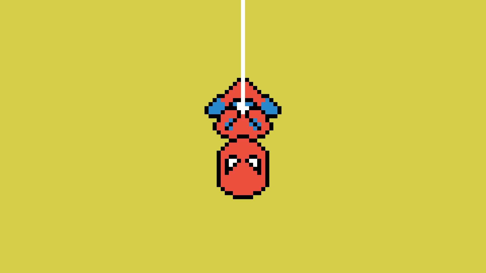 General 1920x1080 pixel art pixels Spider-Man minimalism 8-bit Marvel Comics