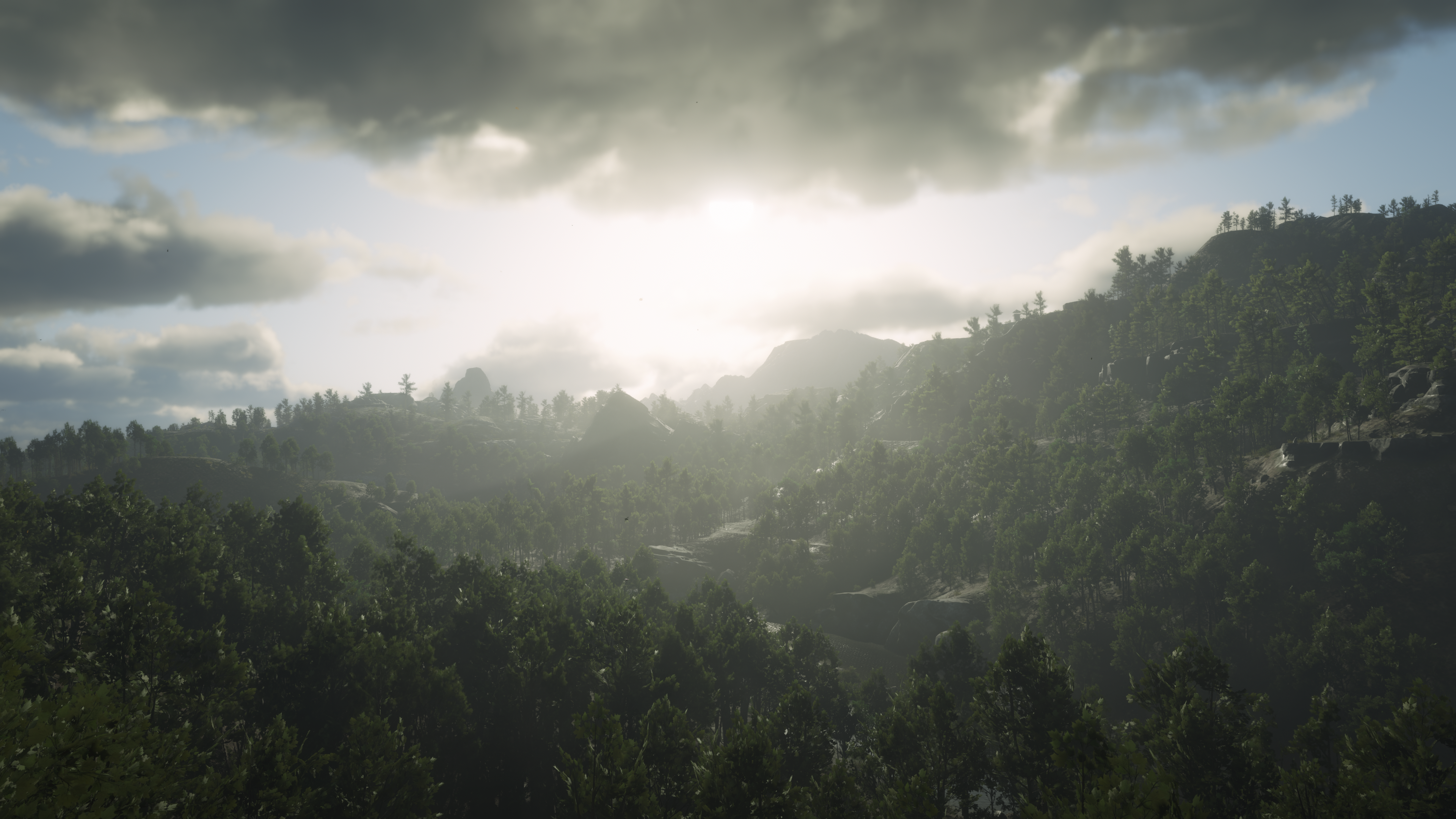 General 3840x2160 Red Dead Redemption 2 nature mountain view clouds video games mountains sky trees CGI landscape