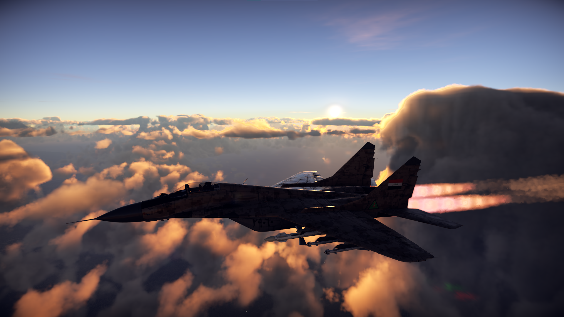 General 1920x1080 War Thunder iraqi air force jet fighter aircraft sky clouds video games CGI Mikoyan MiG-29