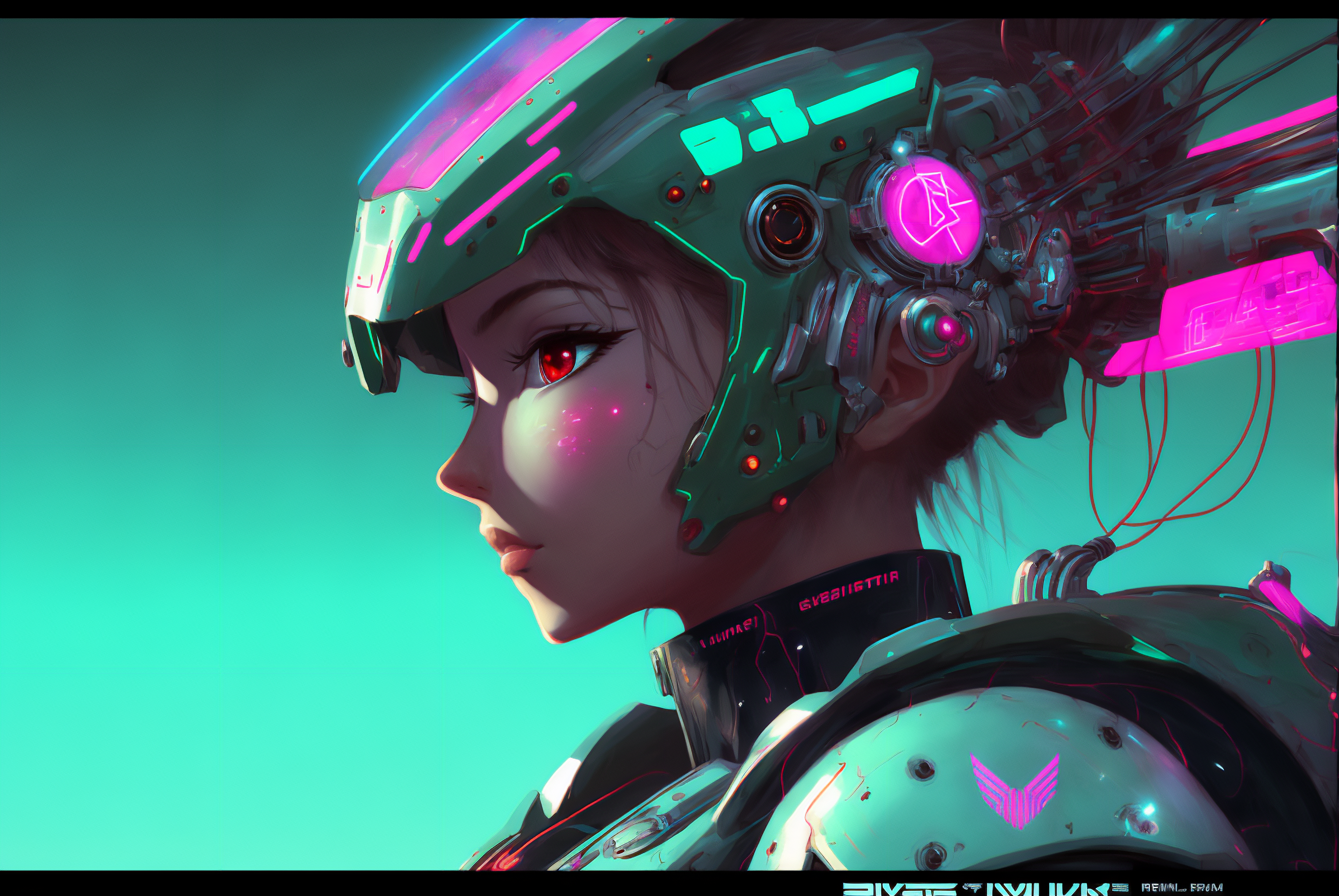 General 3060x2048 AI art cyberpunk futuristic women