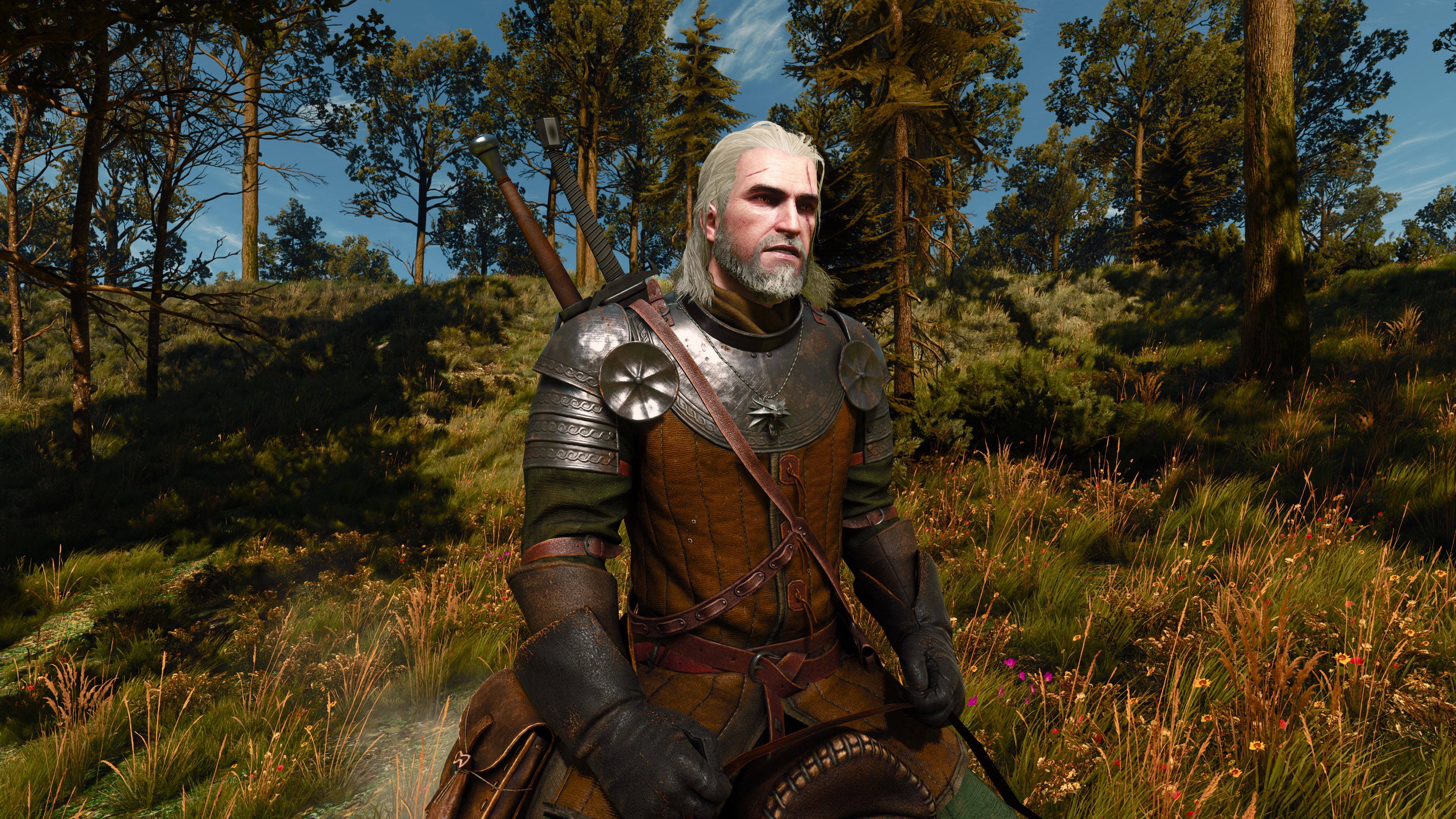 General 3840x2160 The Witcher nature Nvidia ray tracing The Witcher 3: Wild Hunt CD Projekt RED Geralt of Rivia CGI video games video game men video game characters