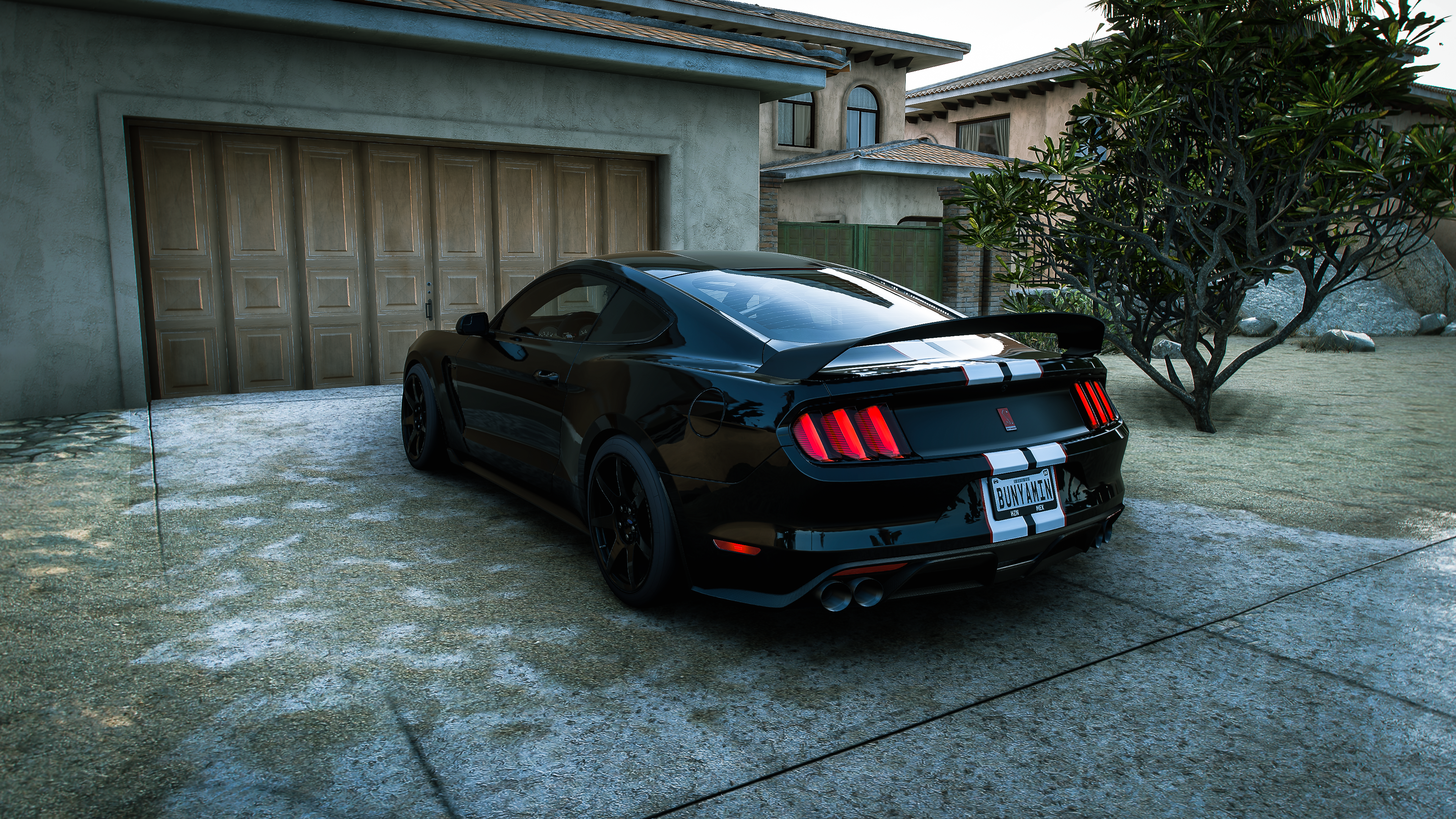 General 3840x2160 Forza Horizon 5 Forza Horizon Forza Ford Shelby race cars video games video game art garage Mexican vehicle licence plates CGI Ford Mustang