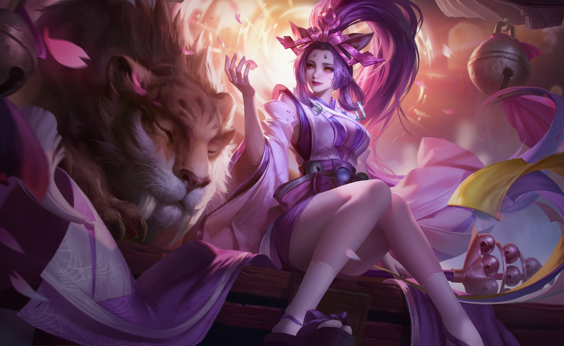 Anime 1920x1180 Arena of Valor video games video game art video game girls video game characters animals petals animal ears