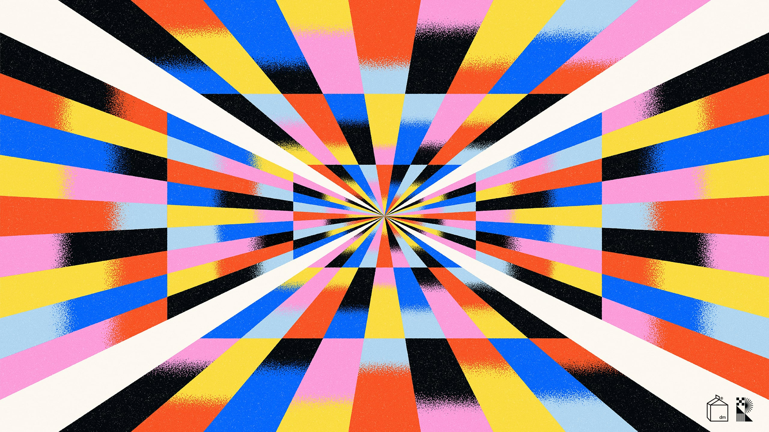 General 2560x1440 digital art artwork illustration colorful abstract 2K optical illusion