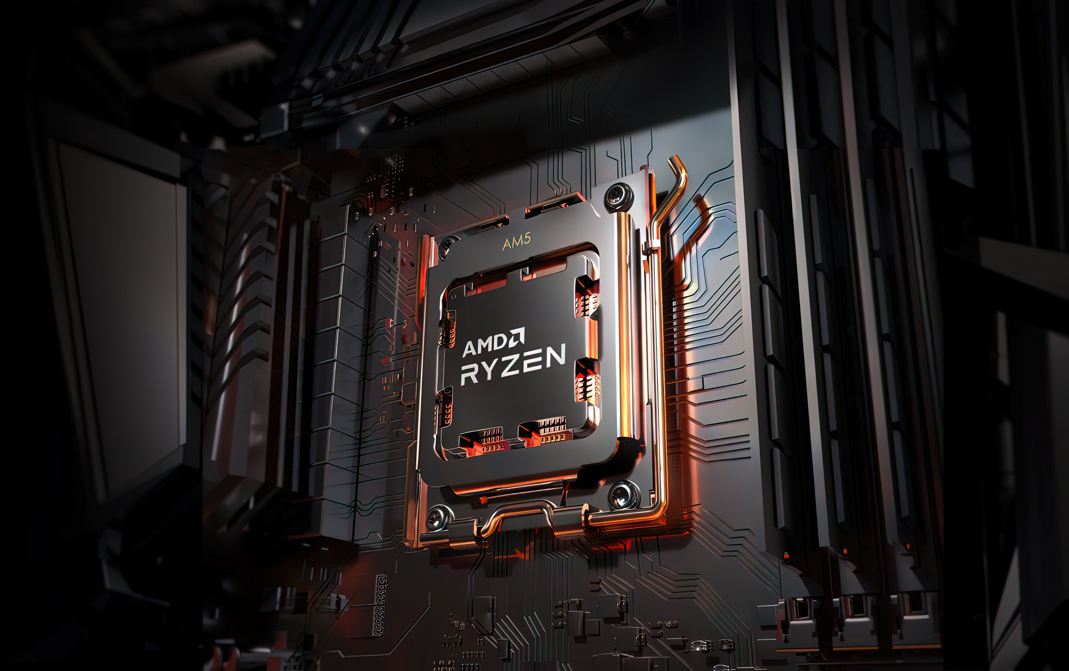 General 3441x2160 AMD RYZEN Ryzen 7000 CPU technology hardware closeup
