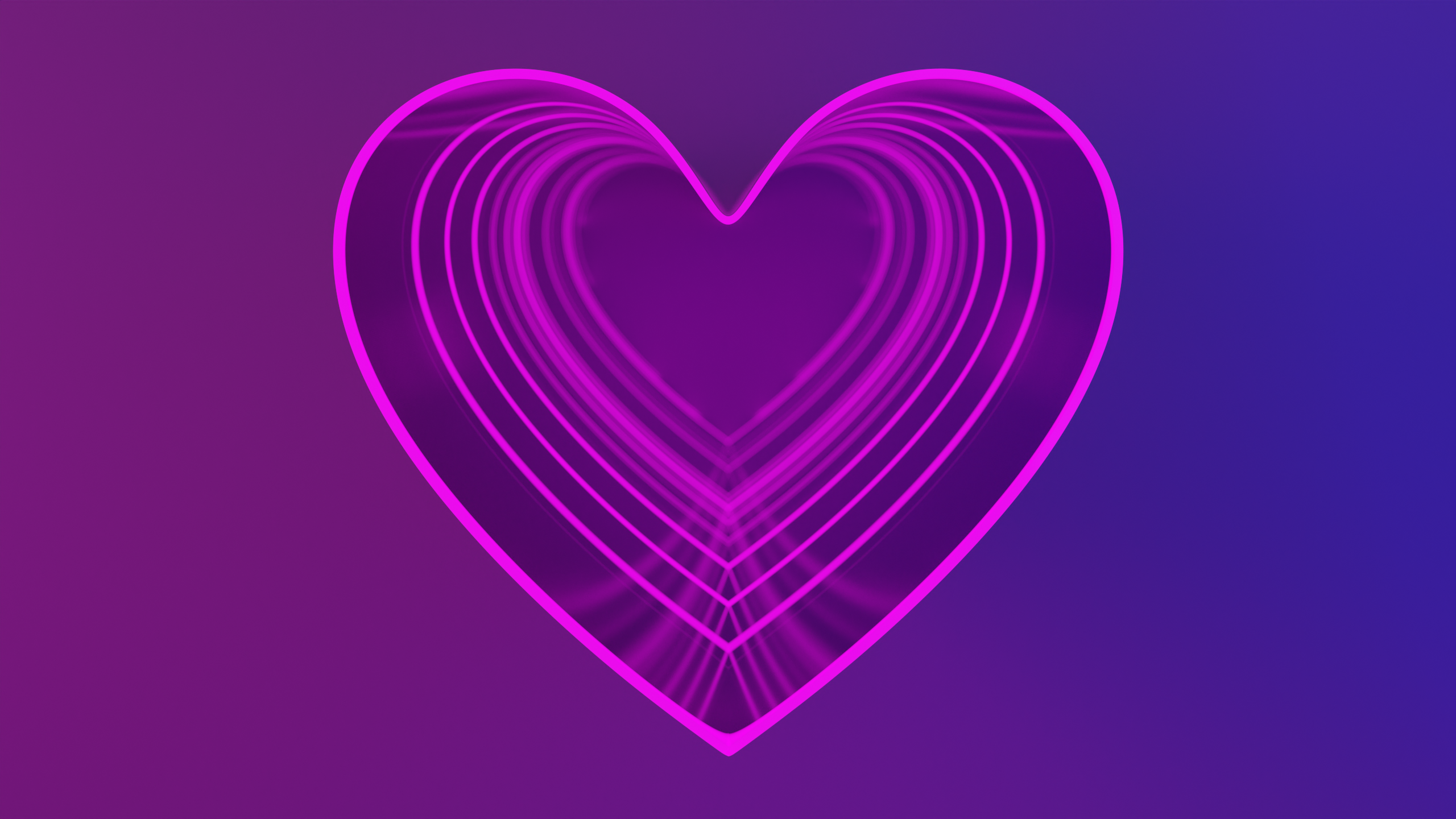General 2560x1440 abstract heart (design) CGI digital art purple background love blue background