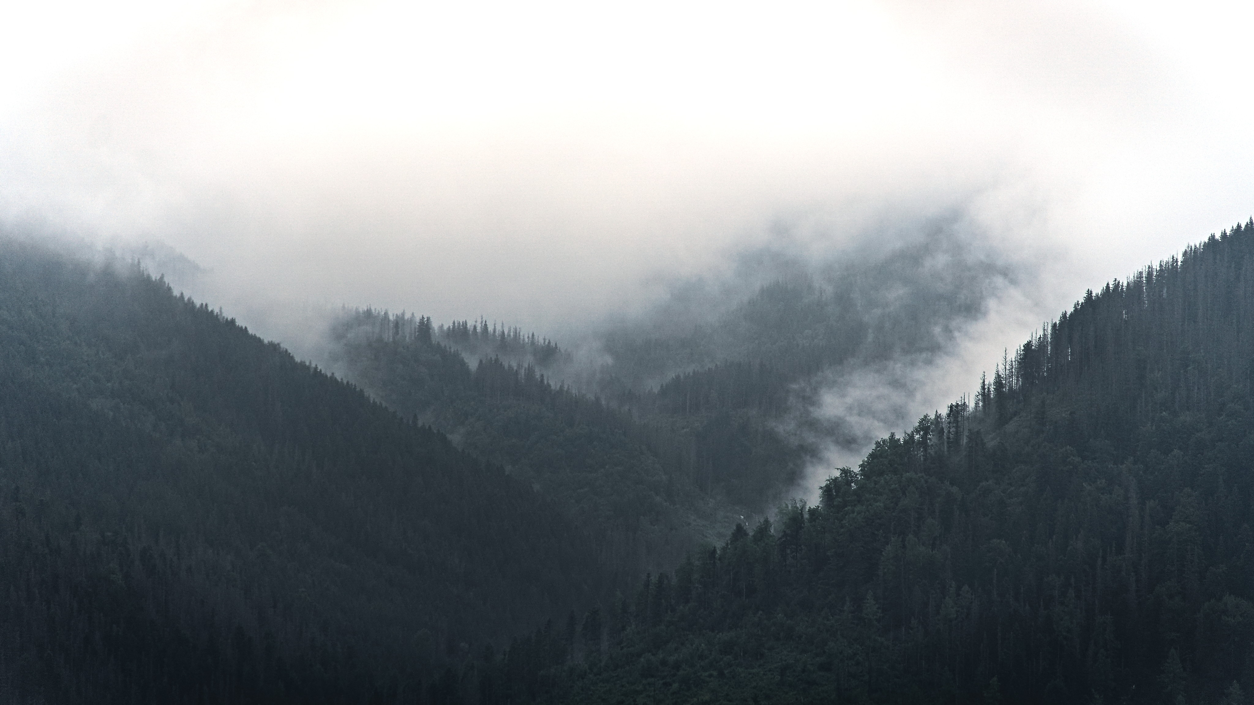 General 4096x2304 mountains mist nature photography
