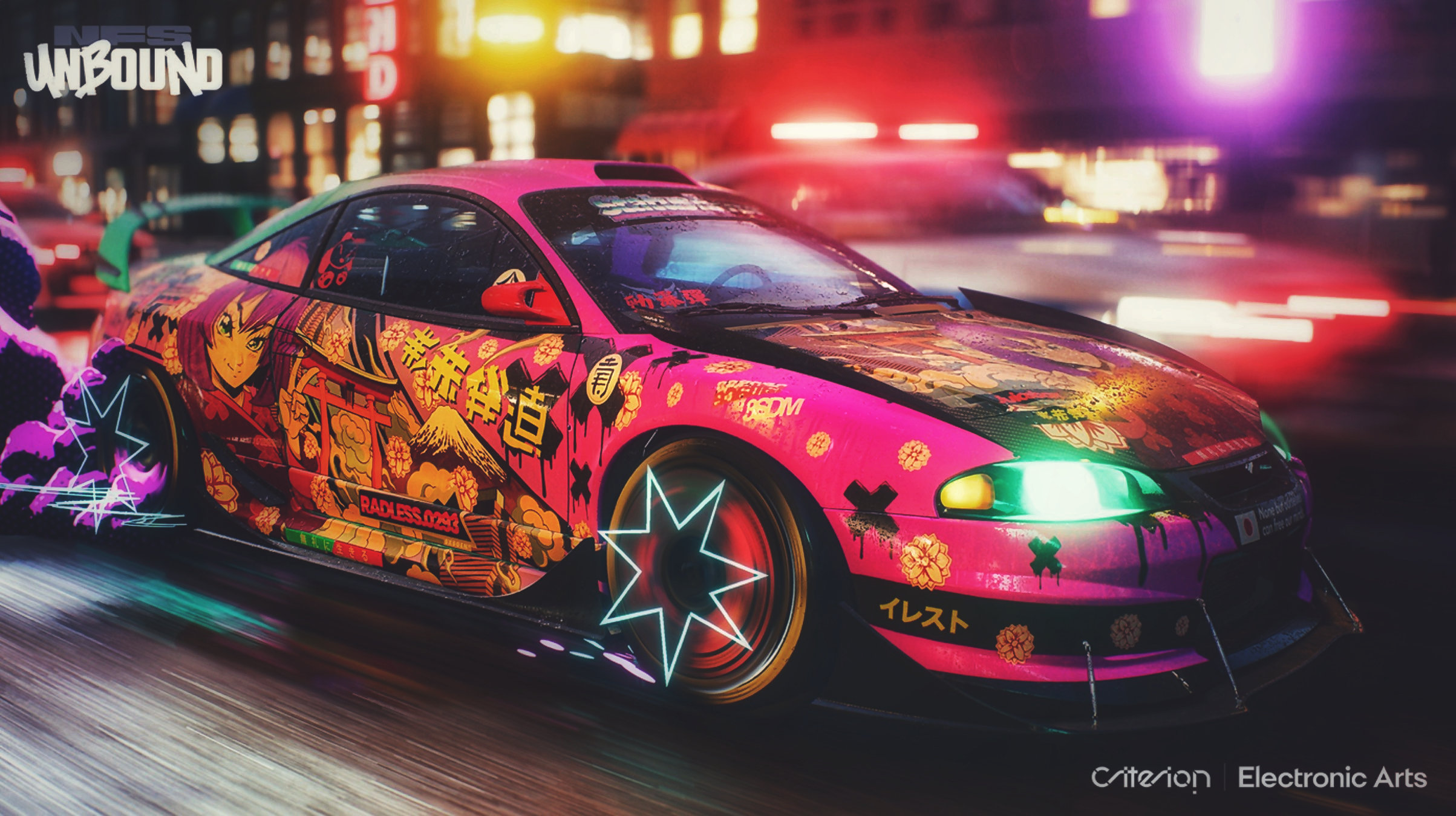 General 2407x1350 Need for speed Unbound Need for Speed video game car car anime girls Japanese video games video game art