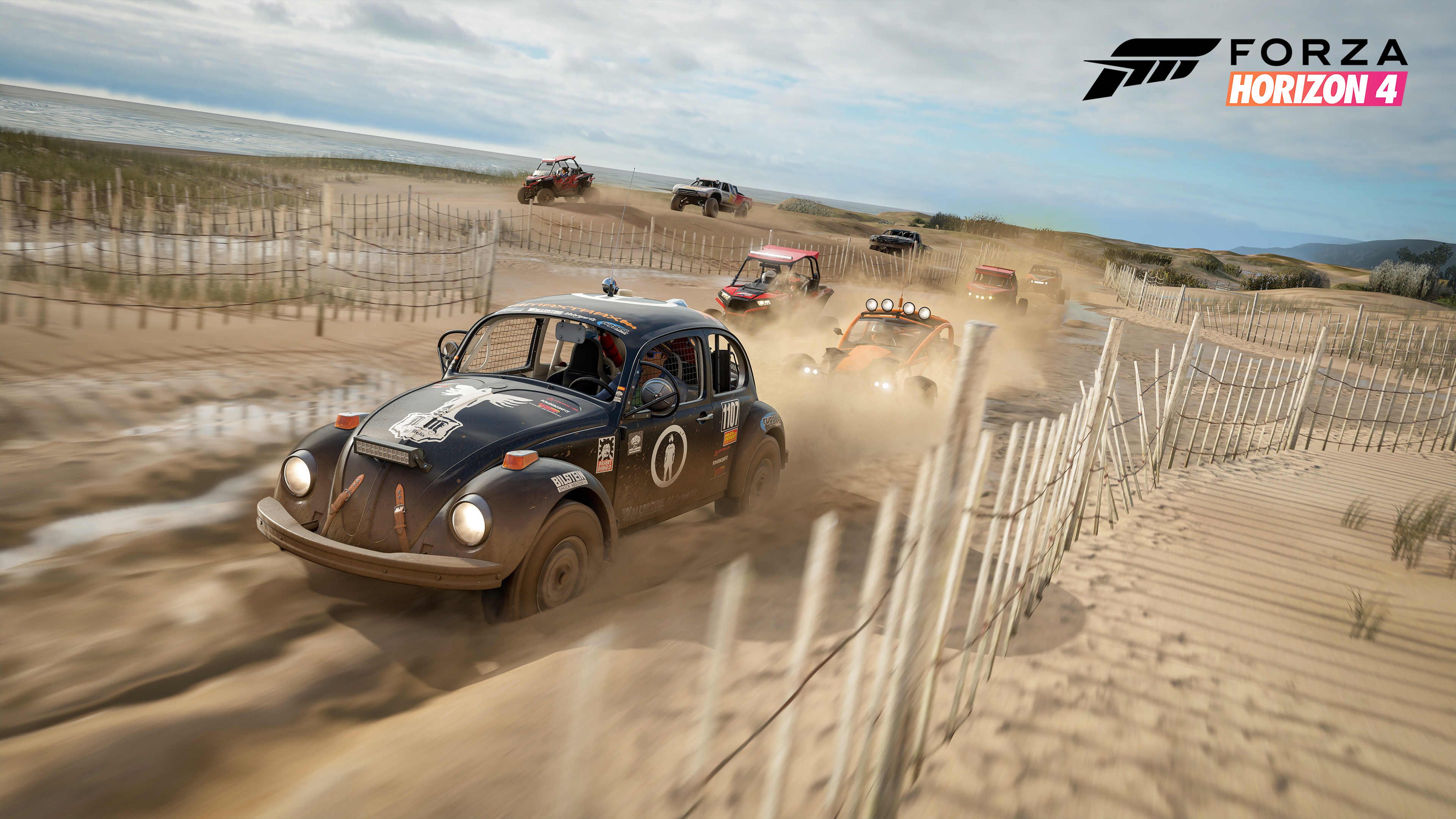 General 3840x2160 Forza Horizon 4 video games car Volkswagen Beetle racing logo road