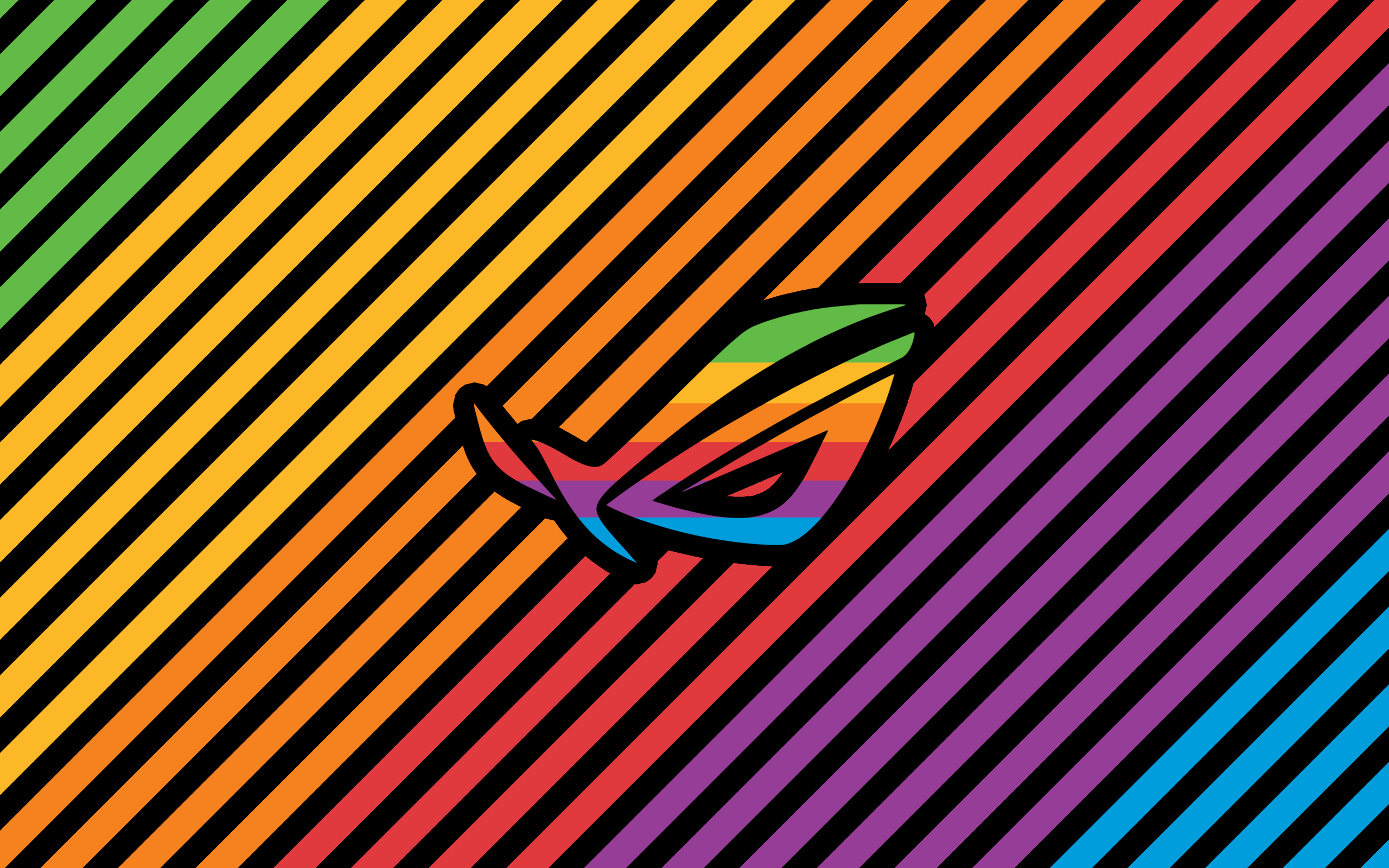 General 2560x1600 rainbow glare ASUS abstract colorful logo minimalism digital art Republic of Gamers