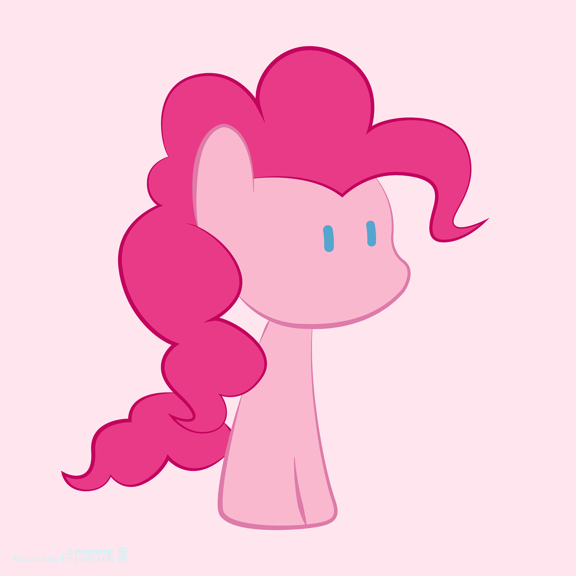 General 2000x2000 My Little Pony Pinkie Pie simple background pony minimalism digital art