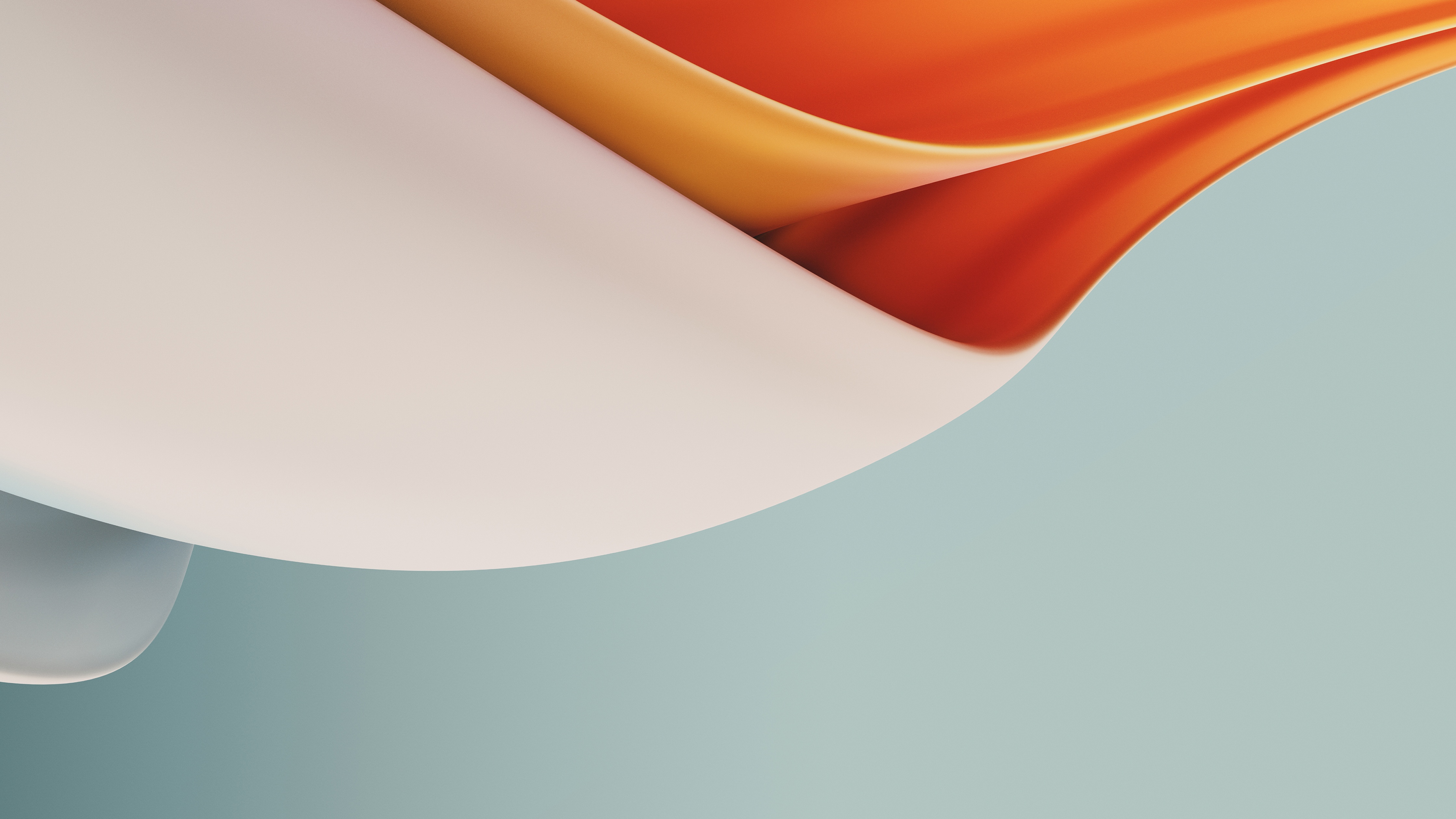 General 4480x2520 abstract waveforms Oneplus One soft gradient  white orange gray waves