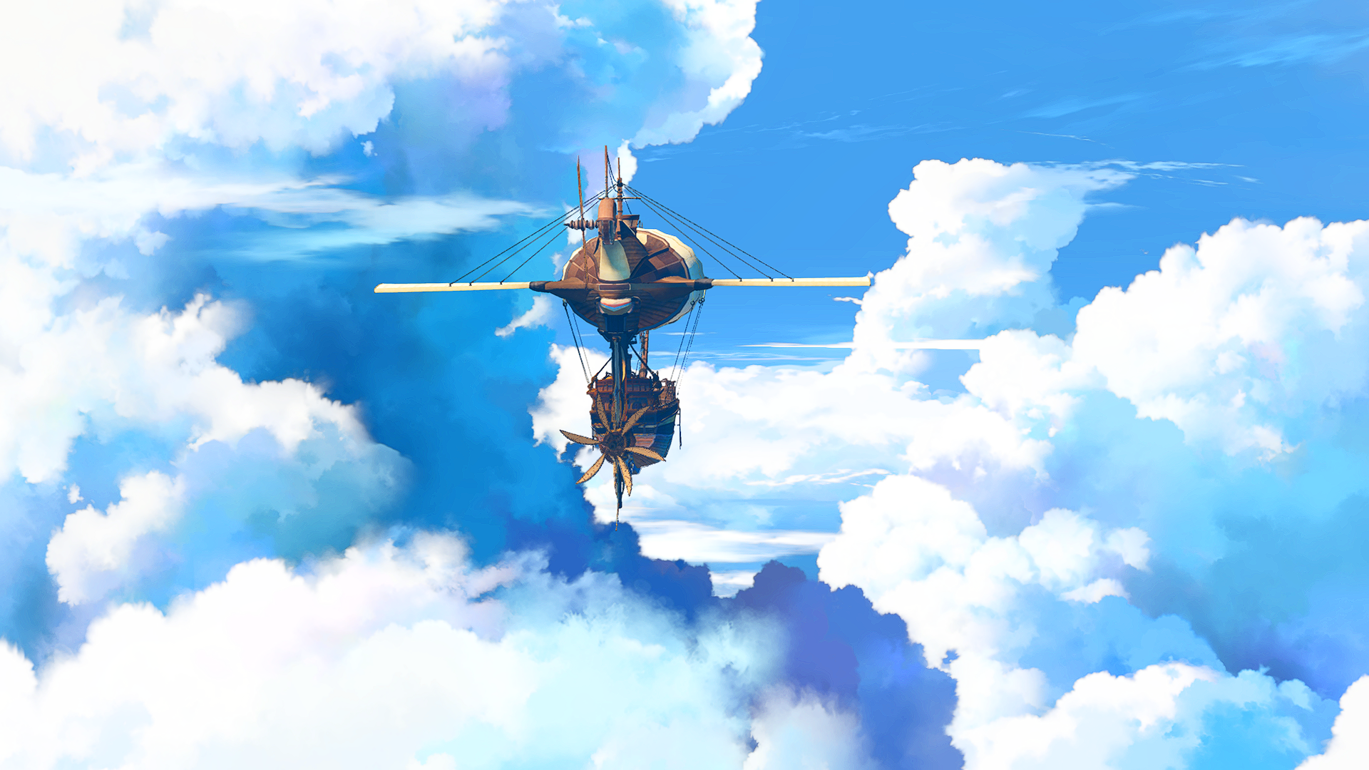 Anime 1920x1080 Granblue Fantasy Granblue Fantasy Relink clouds flying flying machine