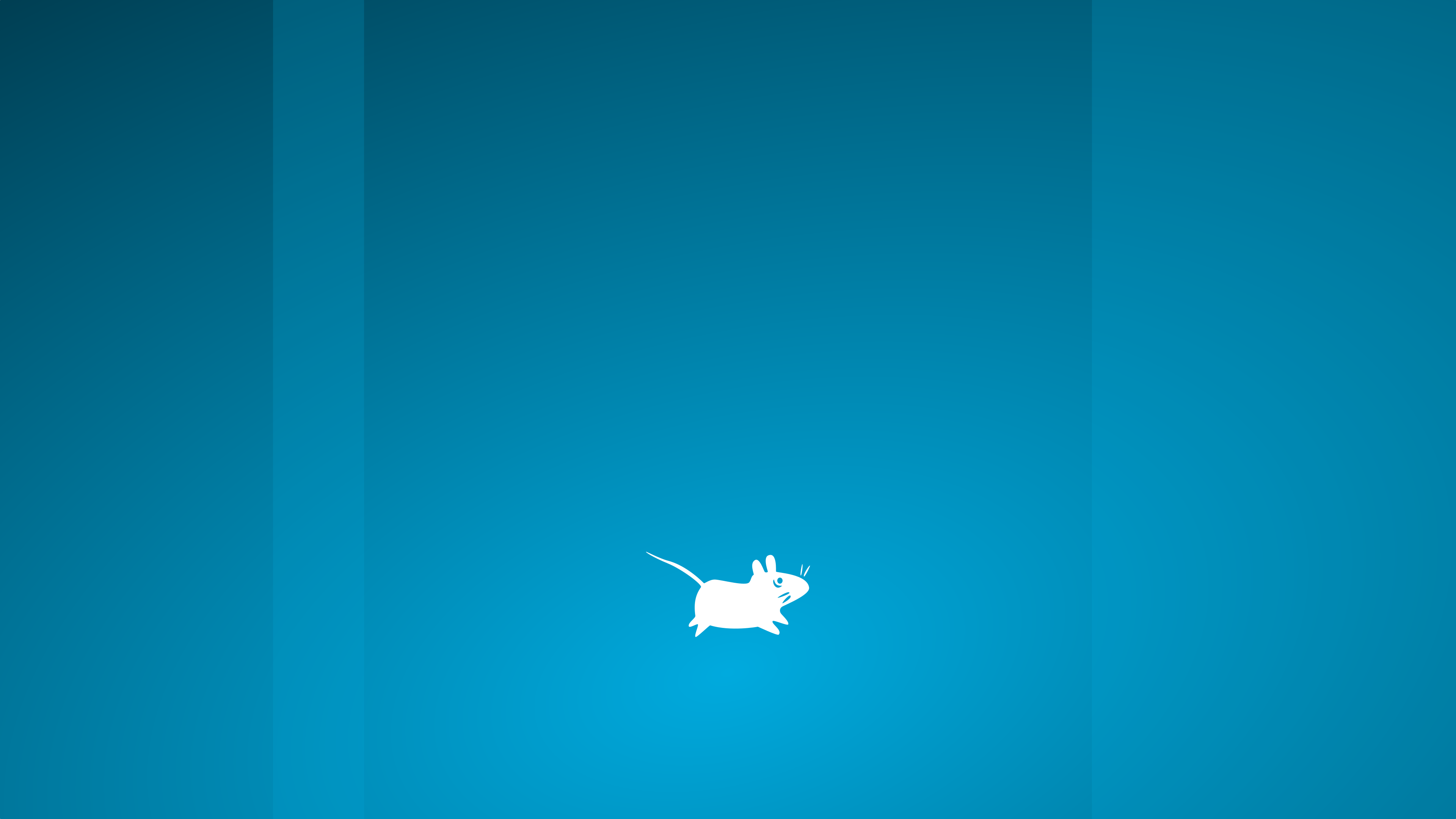 General 3840x2160 Xfce blue background minimalism Linux simple background mice animals