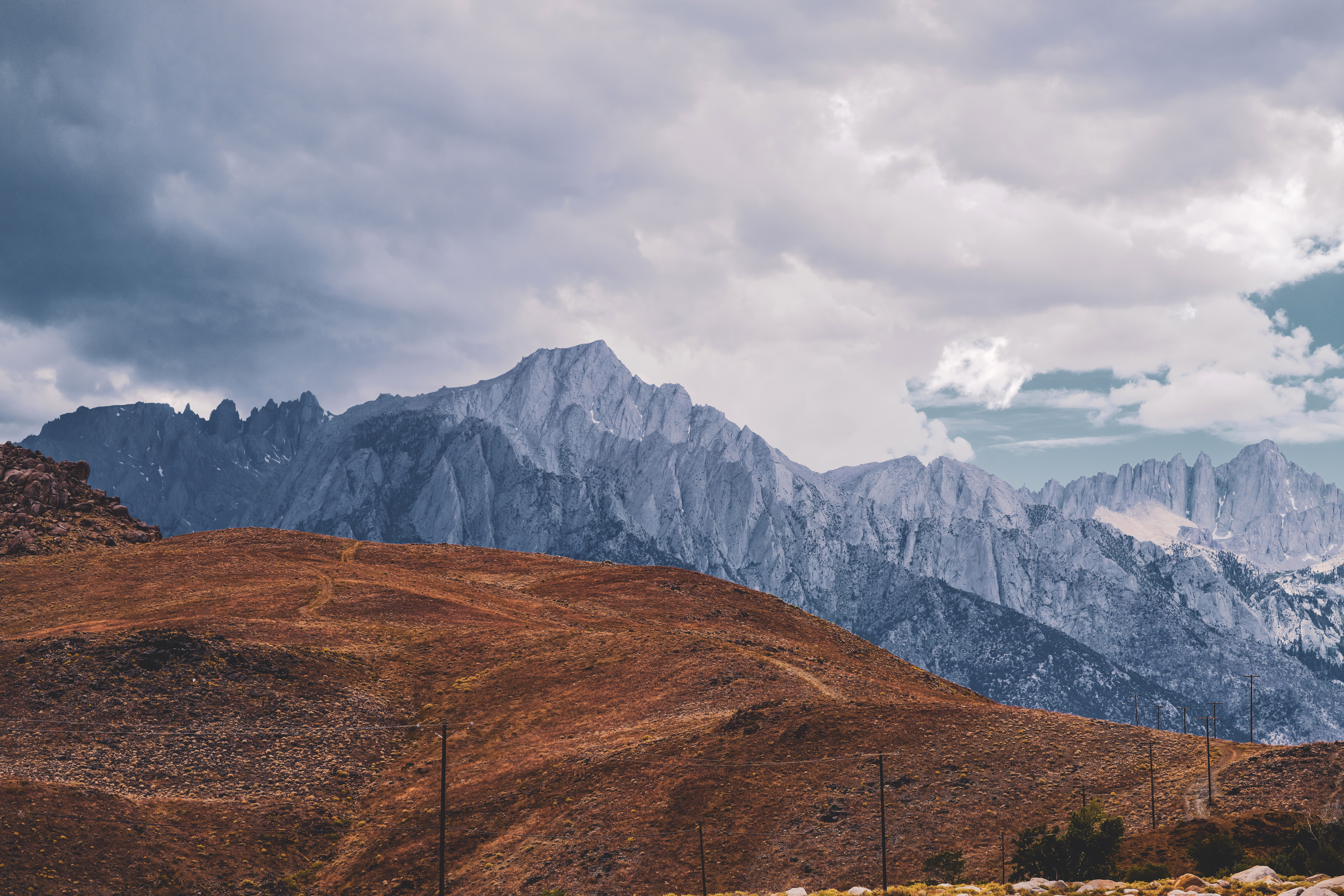 General 7680x5120 mountains landscape nature clouds California