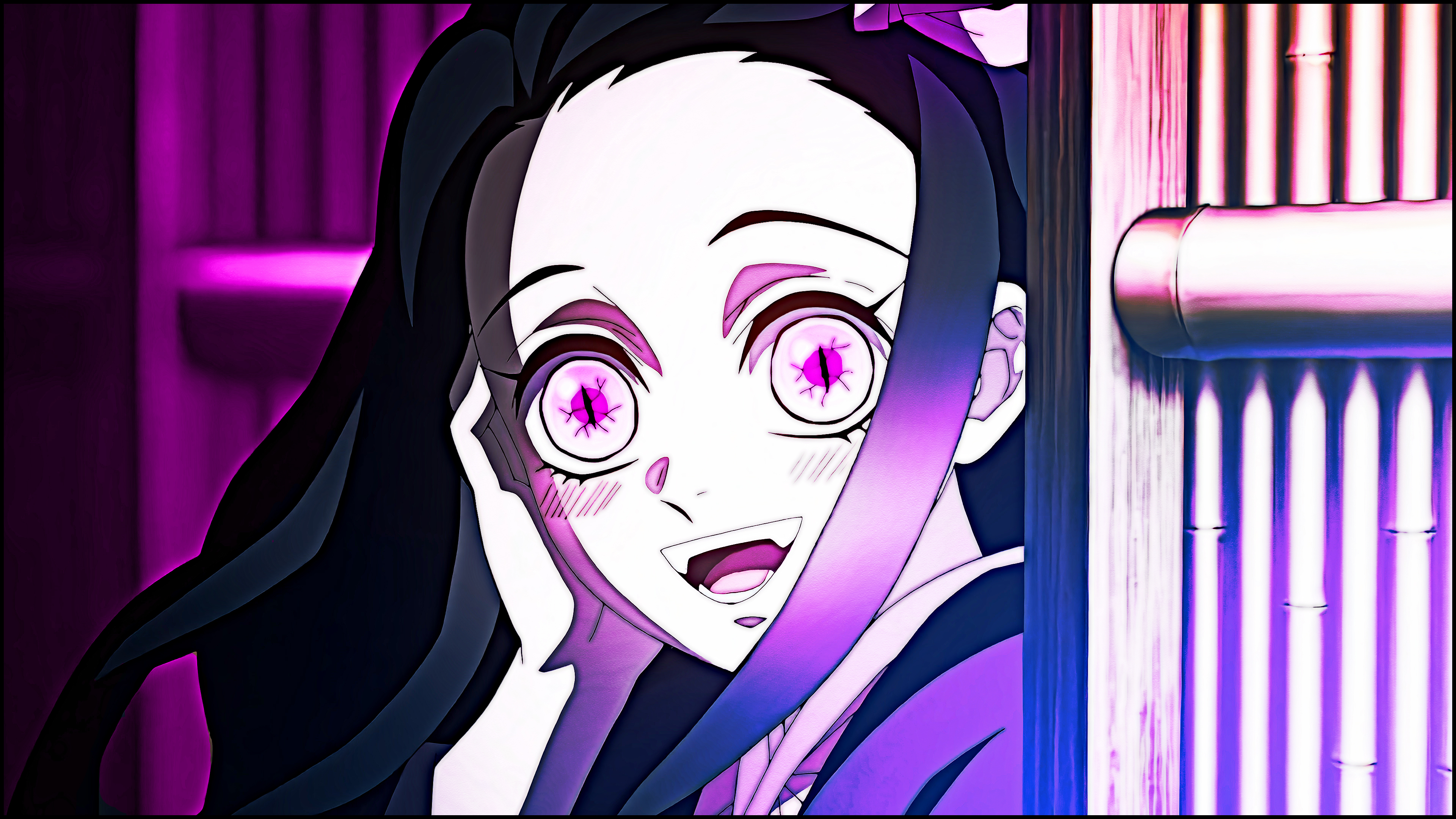 Anime 3840x2160 Kamado Nezuko Kimetsu no Yaiba anime girls