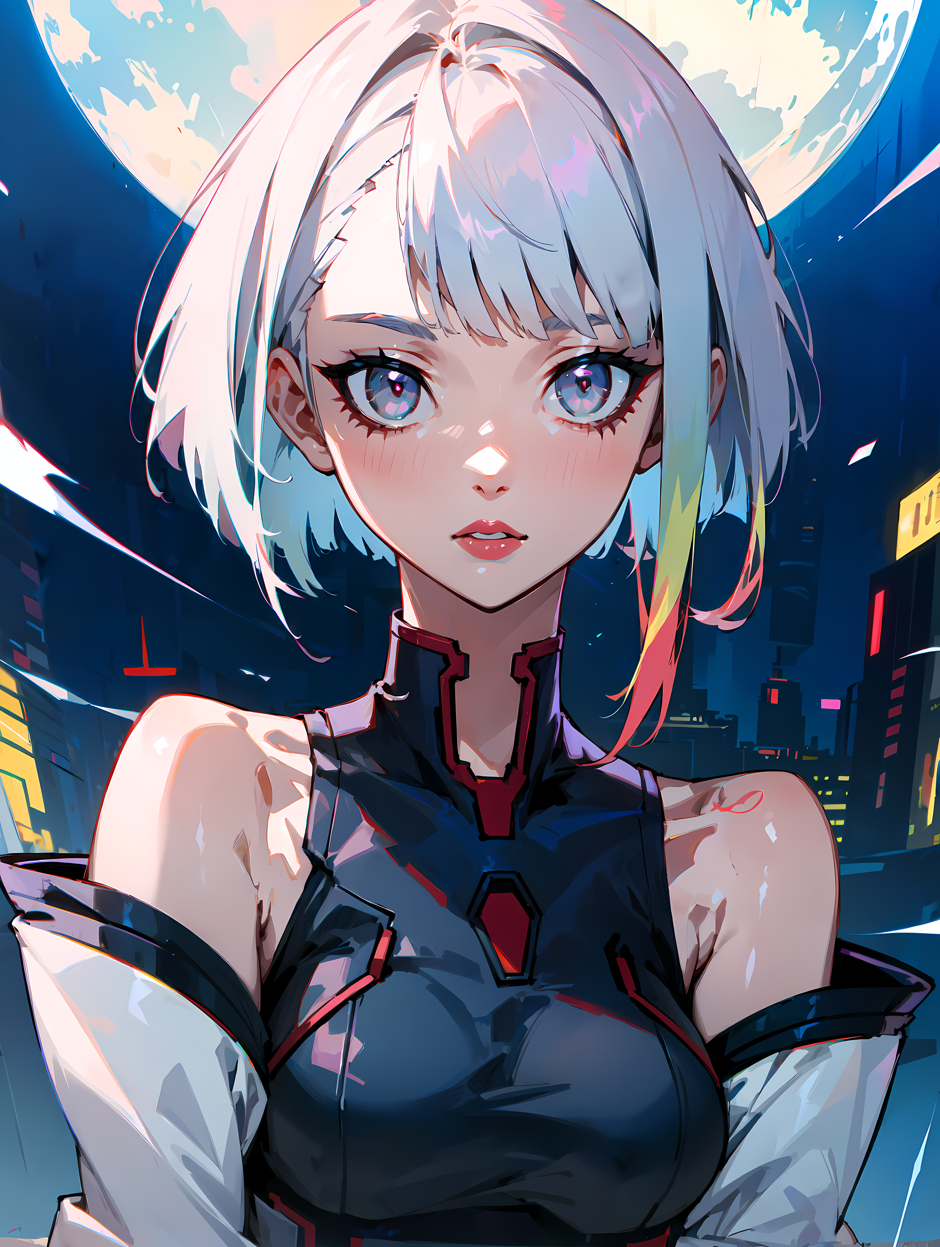 Anime 3144x4168 anime cyberpunk Cyberpunk 2077 Cyberpunk: Edgerunners Lucyna Kushinada (Cyberpunk: Edgerunners) AI art