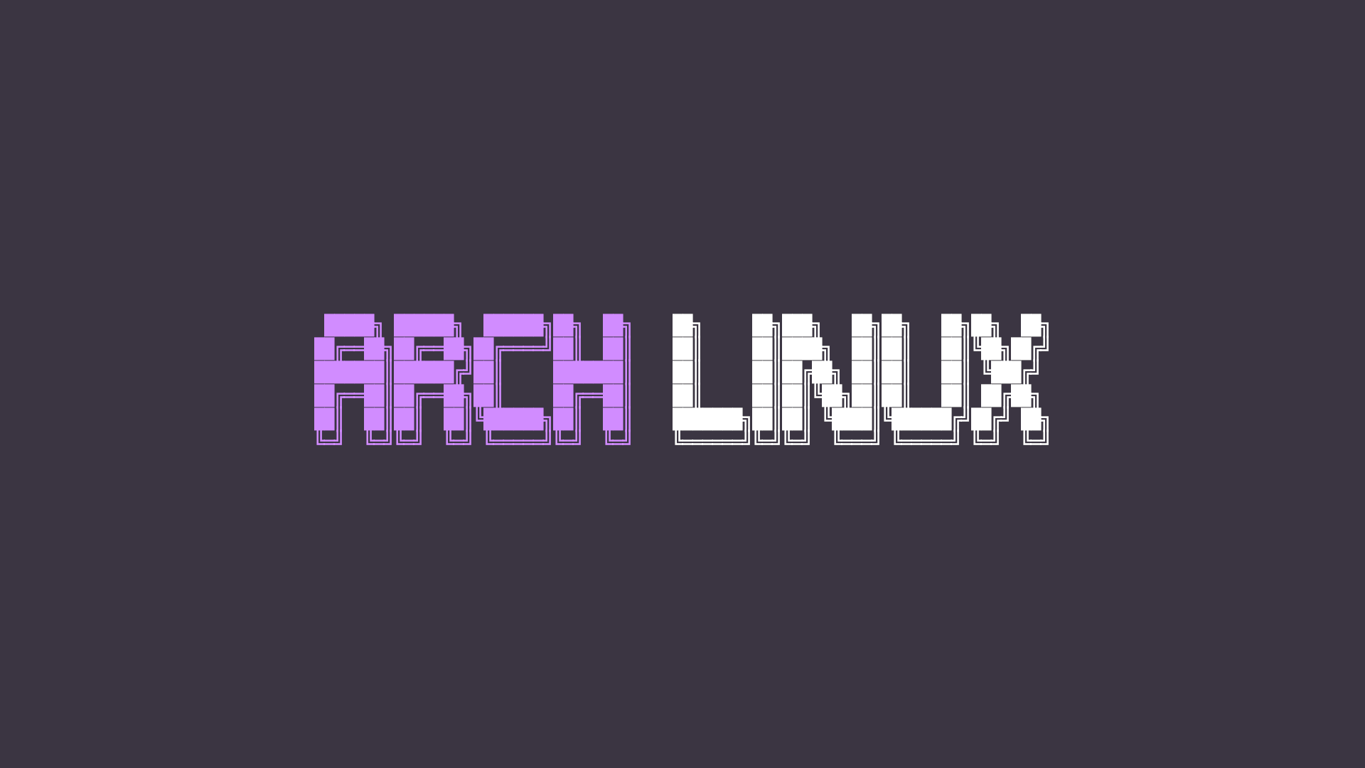 General 1920x1080 Arch Linux ASCII art purple simple background digital art terminal minimalism