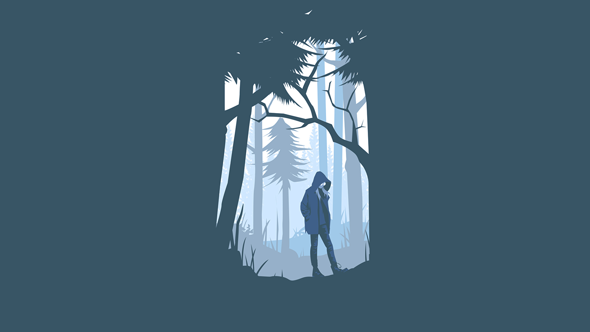 General 1920x1080 simple background minimalism forest