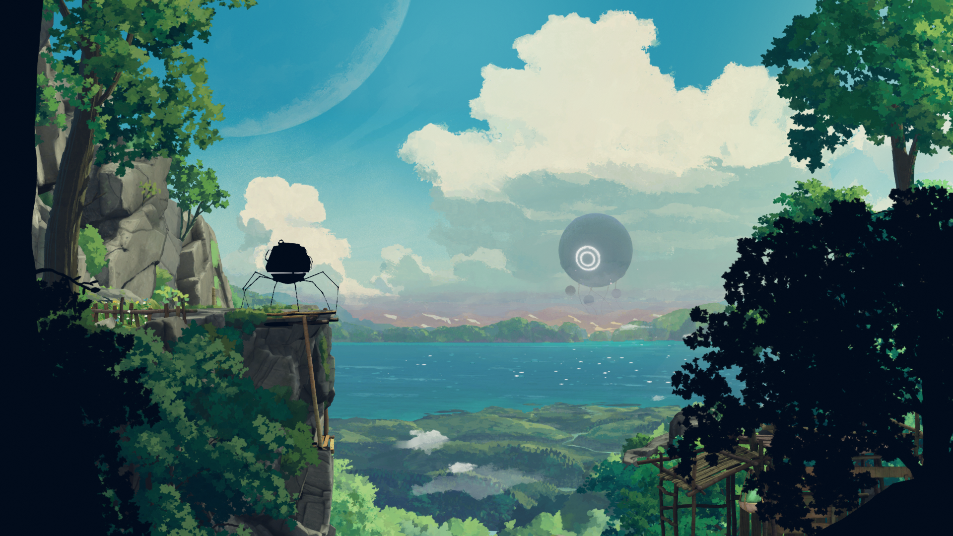 General 1920x1080 Planet of Lana video games sky clouds video game art water trees