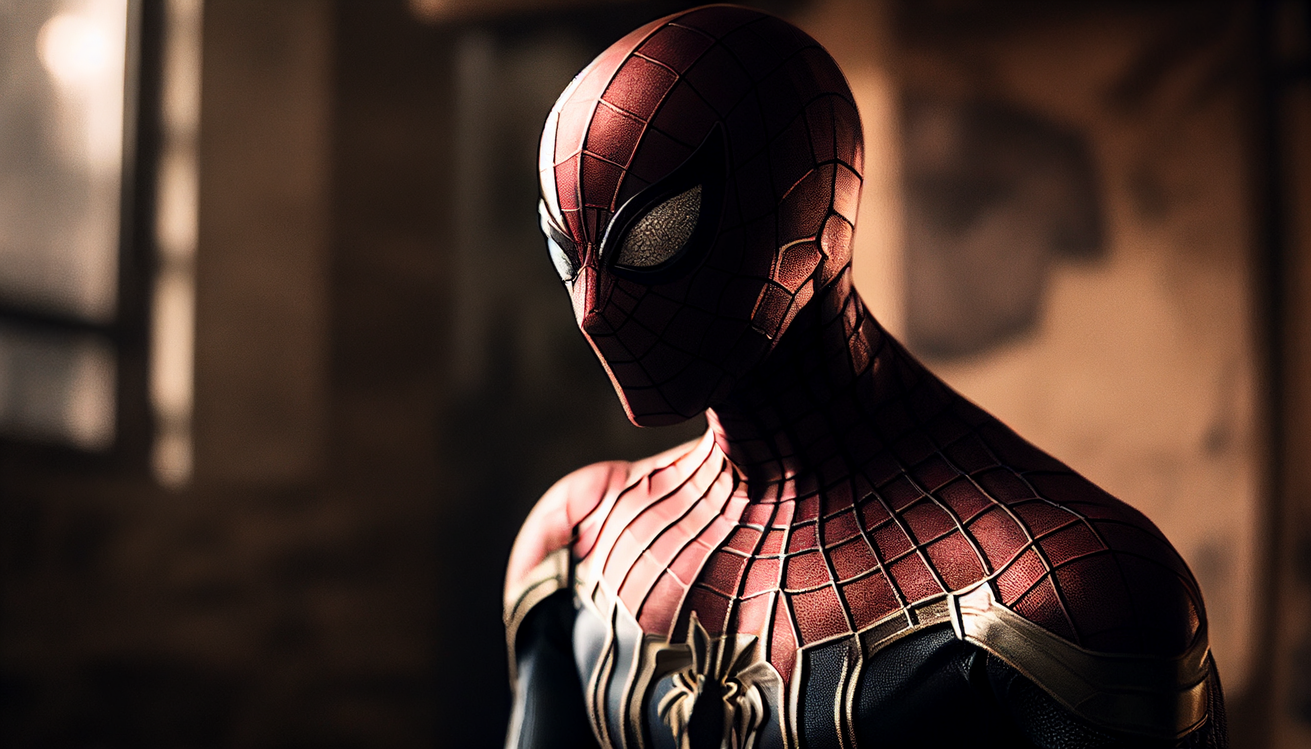 General 2688x1536 Marvel Cinematic Universe Marvel Heroes Spider-Man Spiderman Homecoming AI art bodysuit superhero