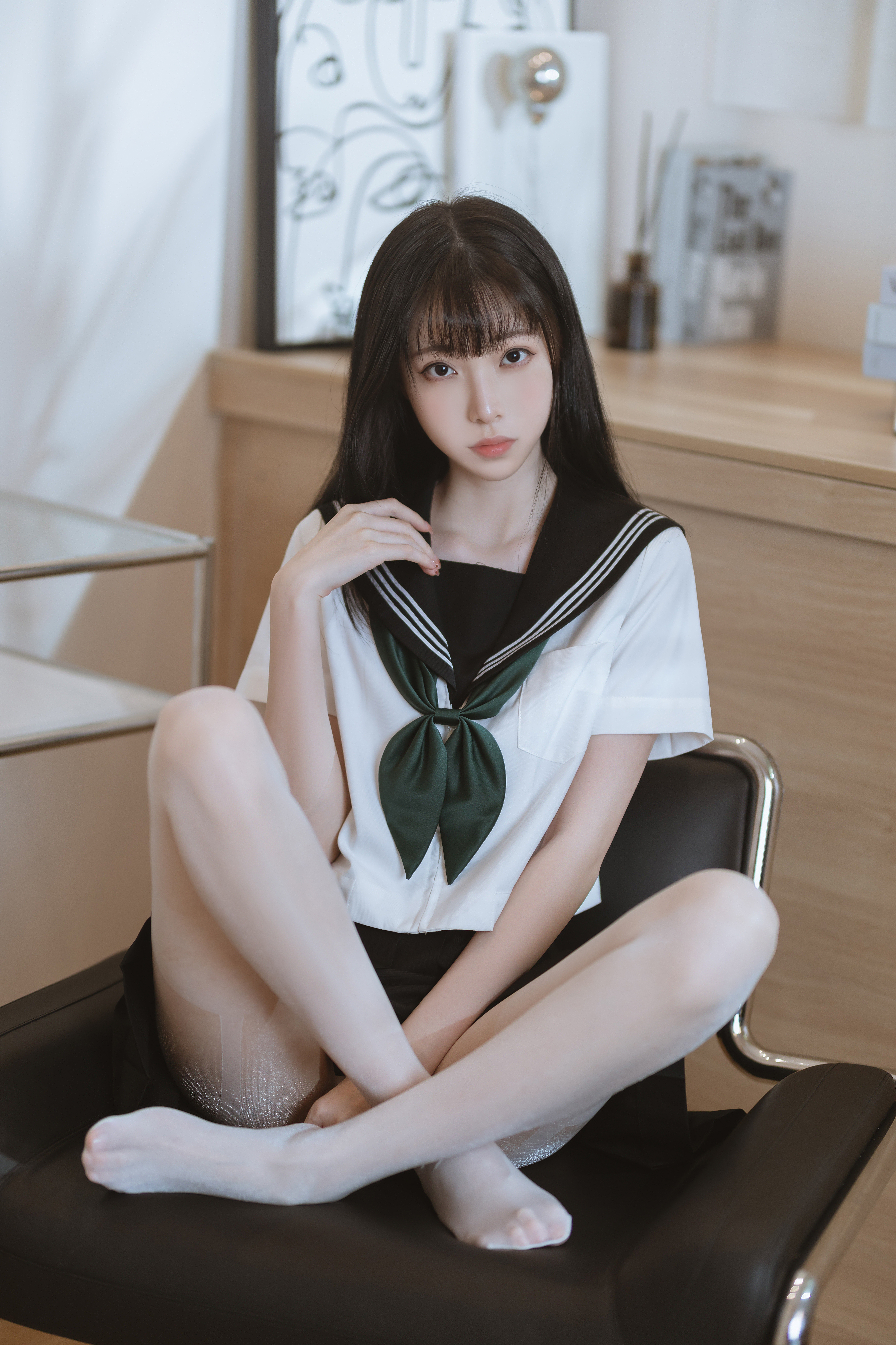 People 4480x6720 pantyhose cosplay Asian school uniform sailor uniform women Xu Lan