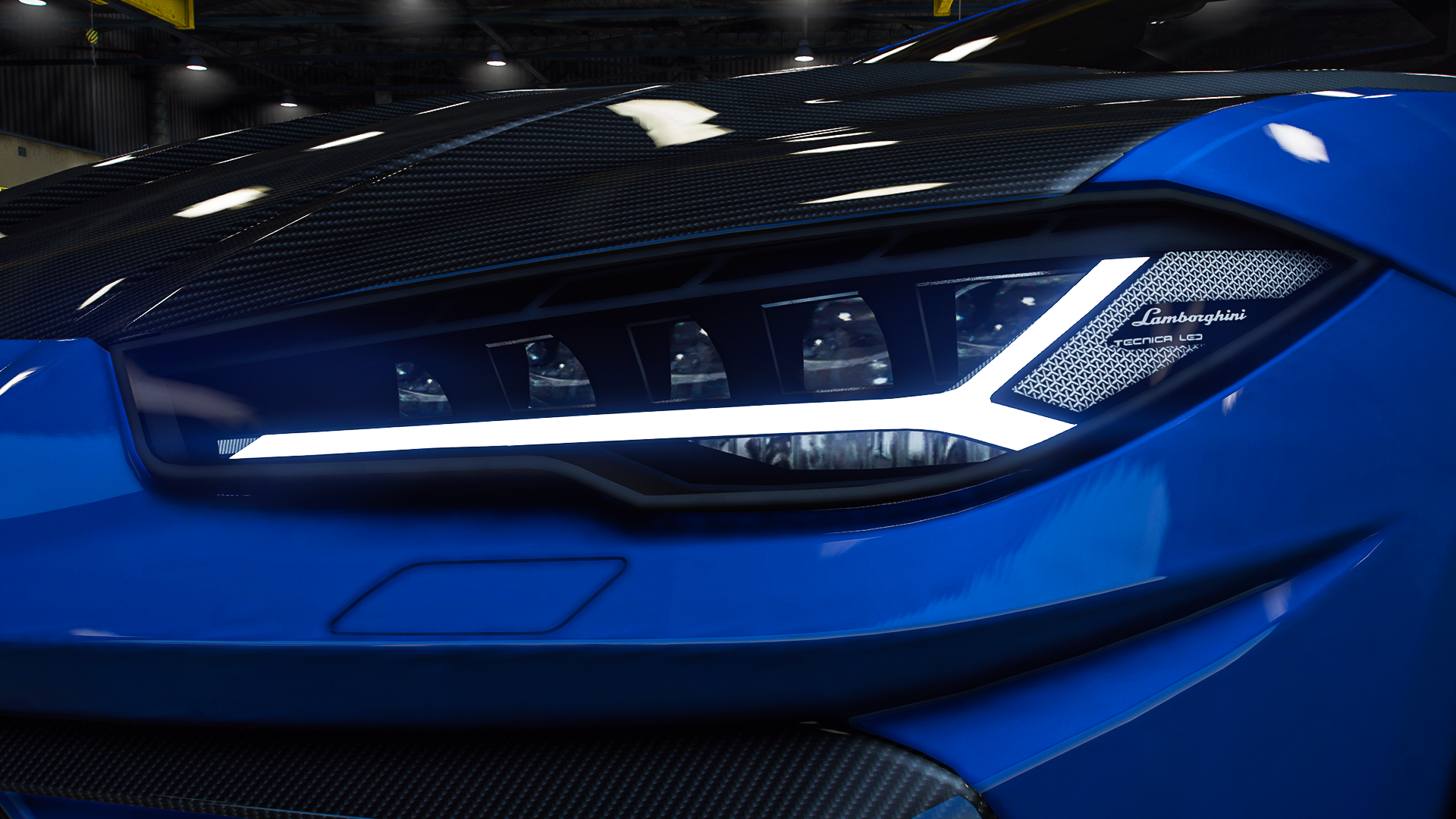 General 1920x1080 car dark Grand Theft Auto FiveM Lamborghini Huracan video games headlights CGI Lamborghini