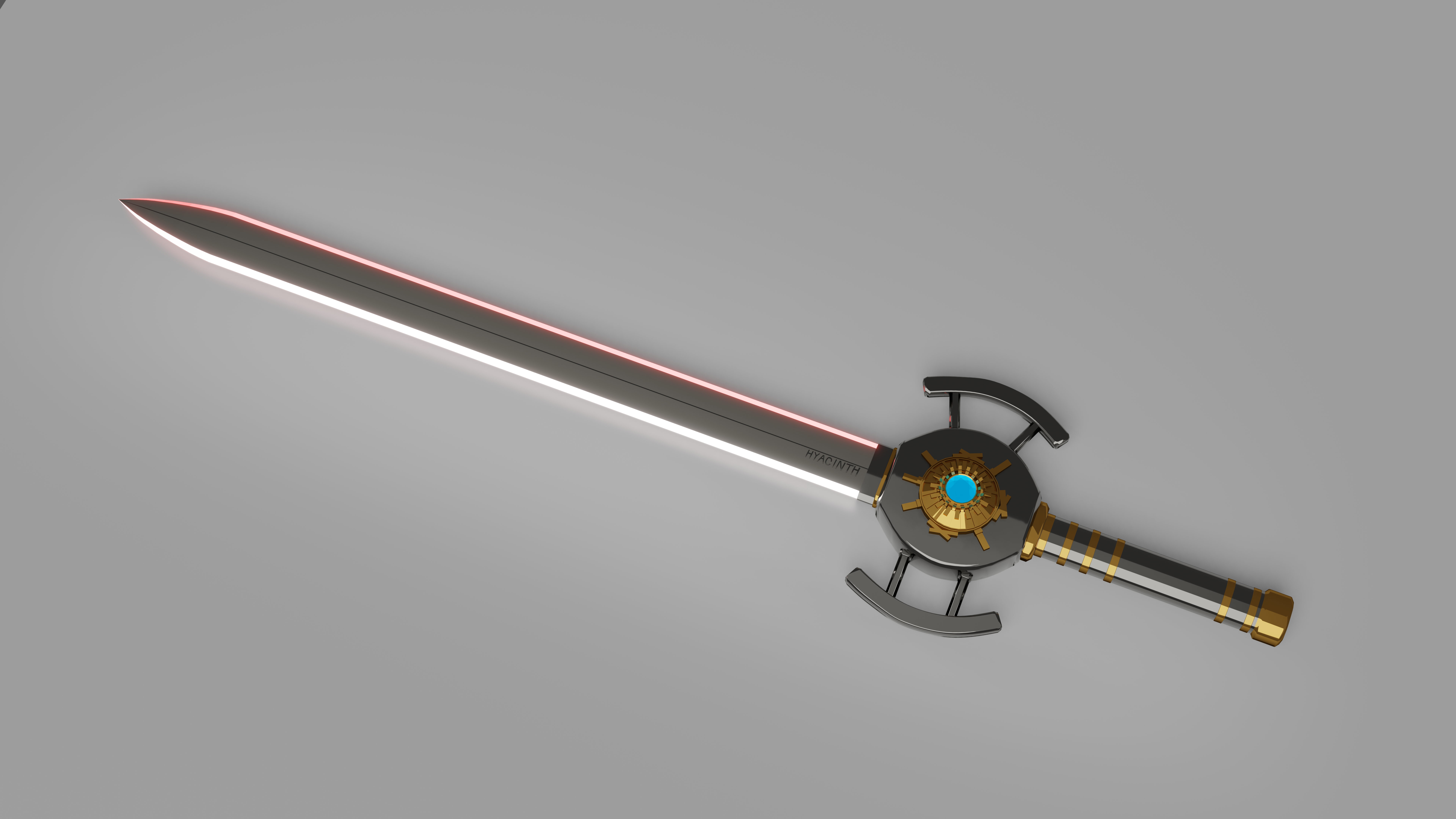 General 7680x4320 Blender sword weapon minimalism simple background CGI digital art