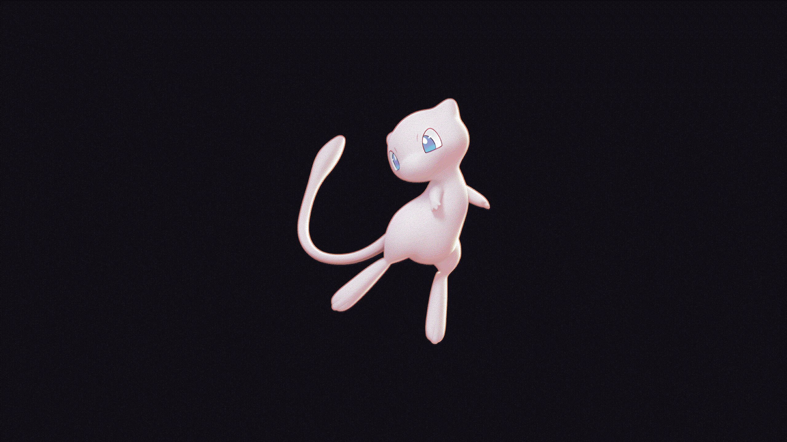 General 2560x1440 minimalism Pokemon Go Mew Pokémon simple background black background video game characters