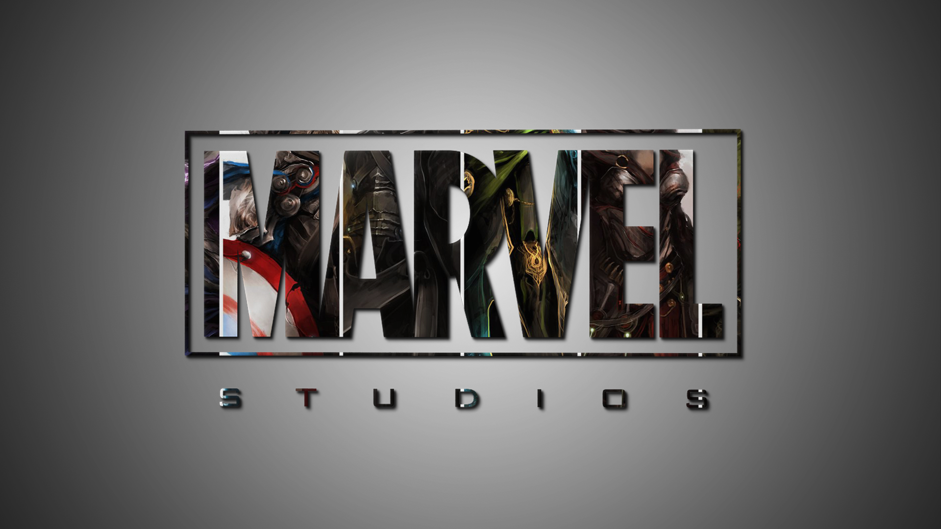 General 1920x1080 Marvel Cinematic Universe Marvel Heroes movies gradient simple background gray background
