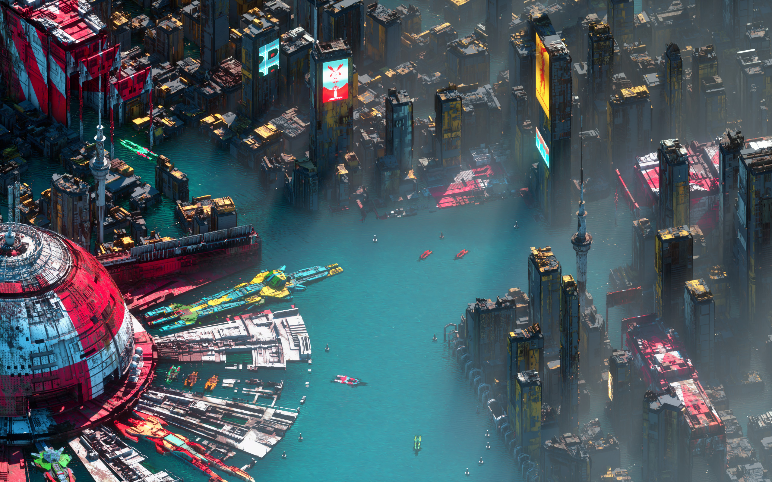 General 2560x1600 artwork city cityscape futuristic