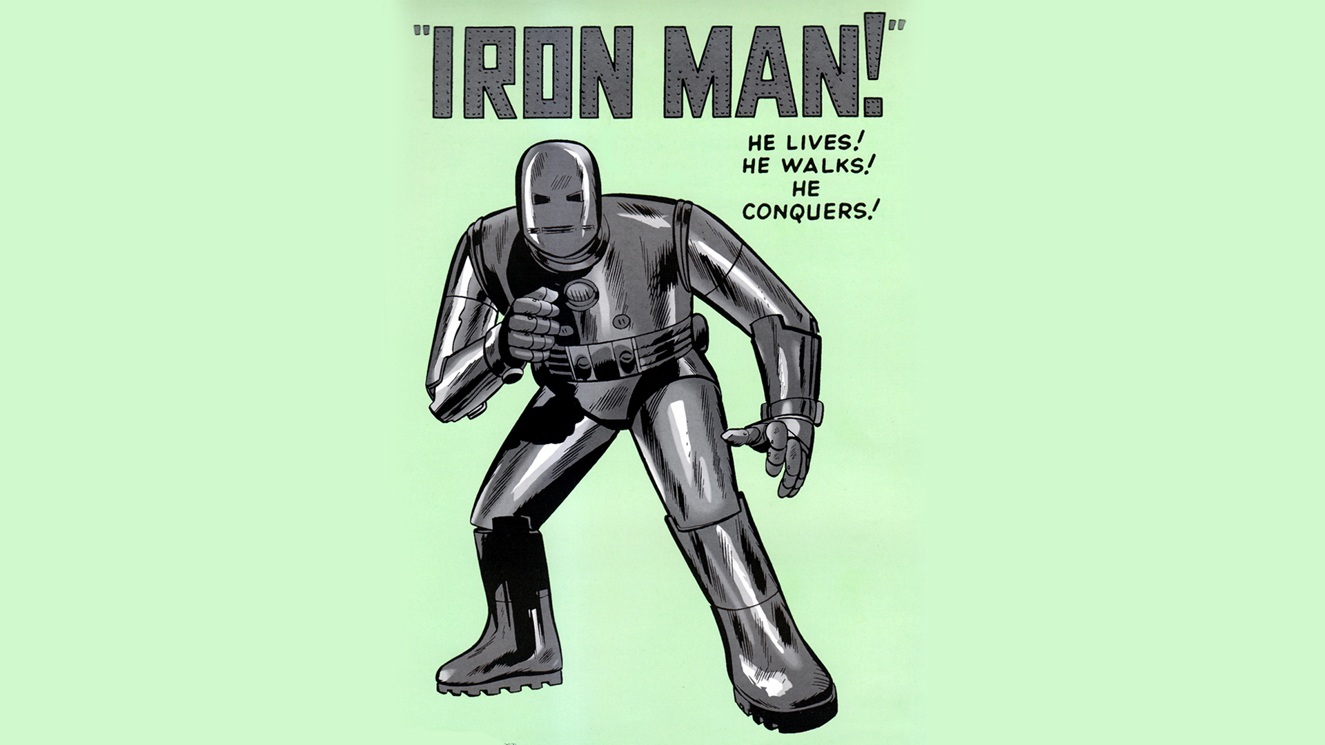 General 1920x1080 Marvel Comics Iron Man green background comics