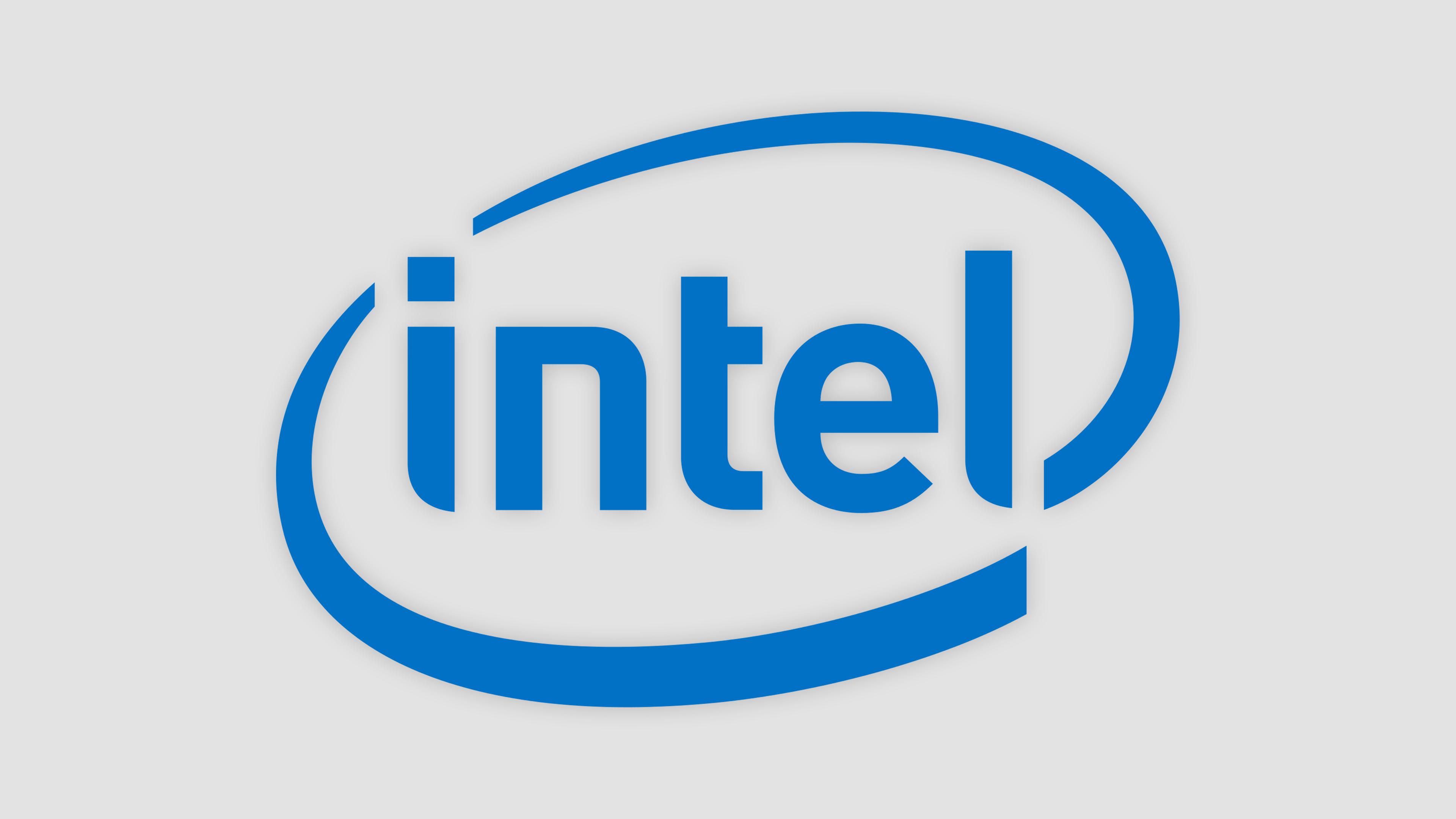 General 3840x2160 technology server Intel brand logo simple background digital art