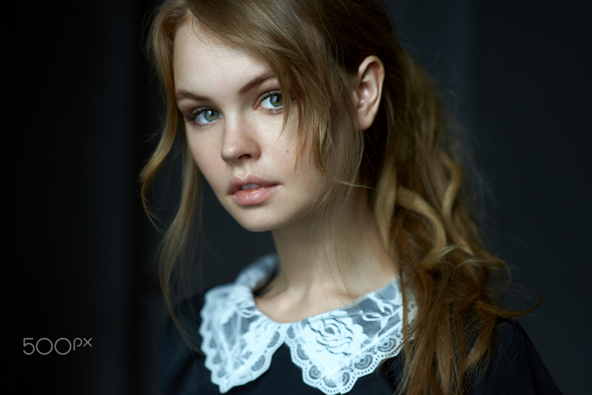 People 2048x1366 Alexander Vinogradov face Anastasia Scheglova model 500px portrait women blue eyes blonde bokeh photography