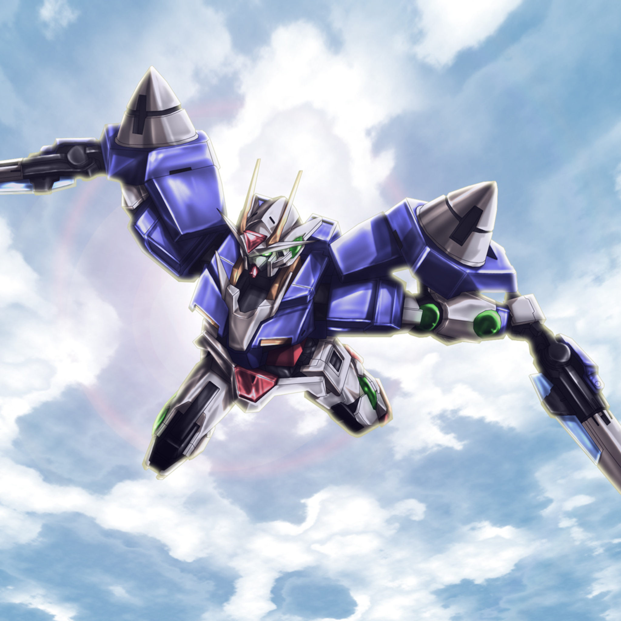 Anime 2048x2048 00 Gundam Mobile Suit Gundam 00 anime mechs Gundam Super Robot Taisen artwork digital art fan art