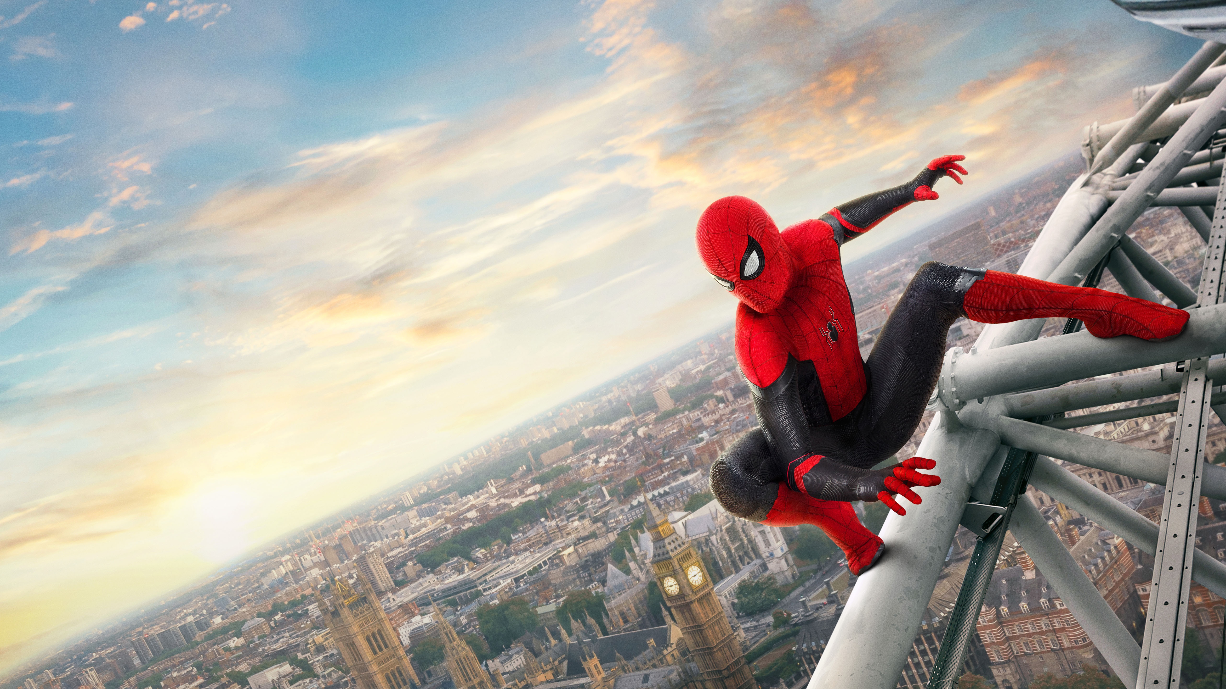 People 5120x2880 Spider-Man sky London Marvel Cinematic Universe