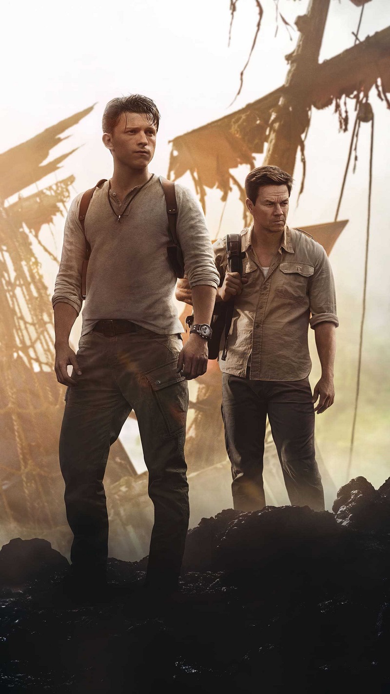 People 800x1422 Uncharted (movie) movies Tom Holland Nathan Drake Mark Wahlberg men Victor Sullivan Sony