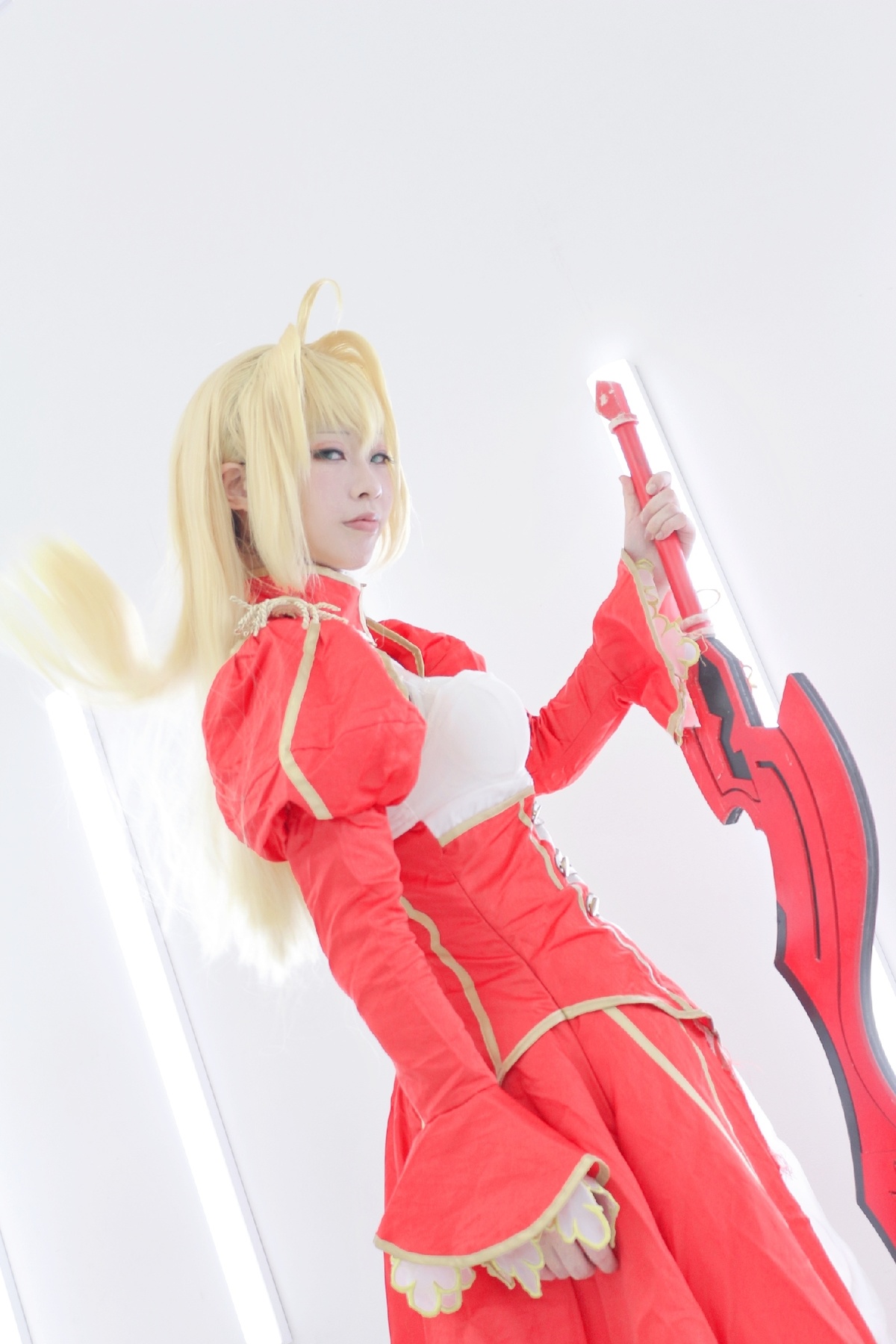 People 1200x1800 Asian cosplay Japanese Japanese women women Nero Claudius Fate series Fate/Extra Fate/Extra CCC Fate/Grand Order blonde long hair