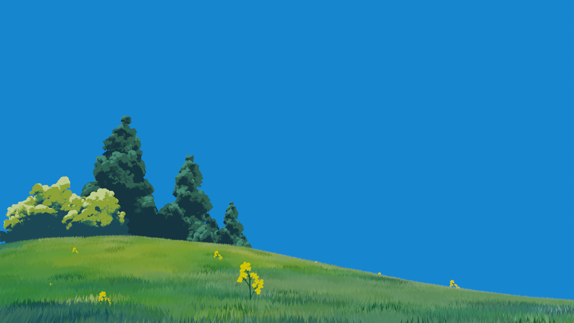 Anime 1920x1080 vector landscape Studio Ghibli